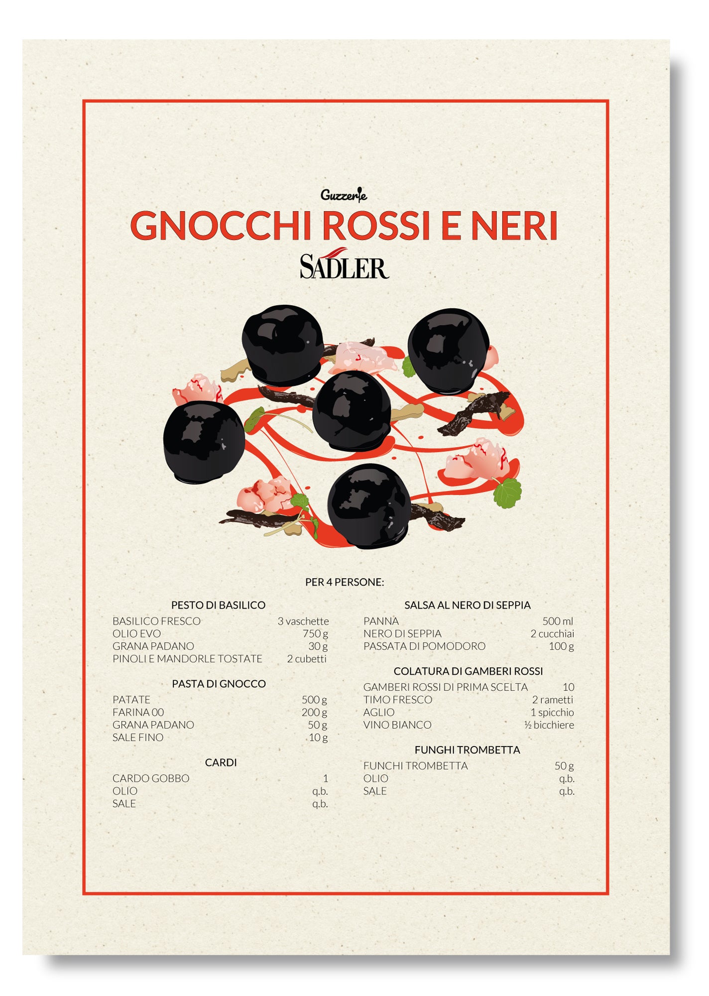 stampa custom guzzerie per lo chef stellato claudio sadler