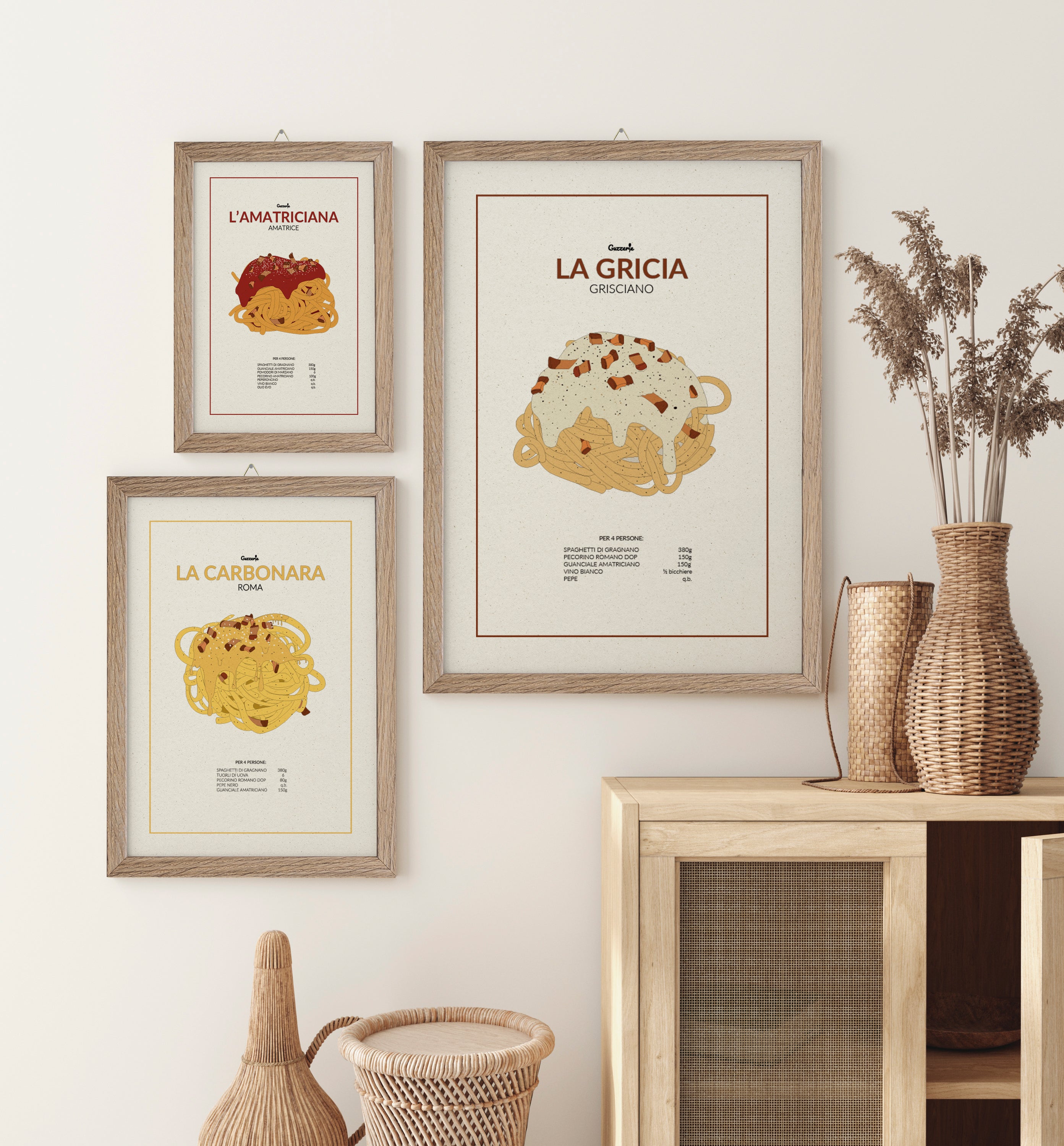 Poster of the pasta Gricia | Guzzerie