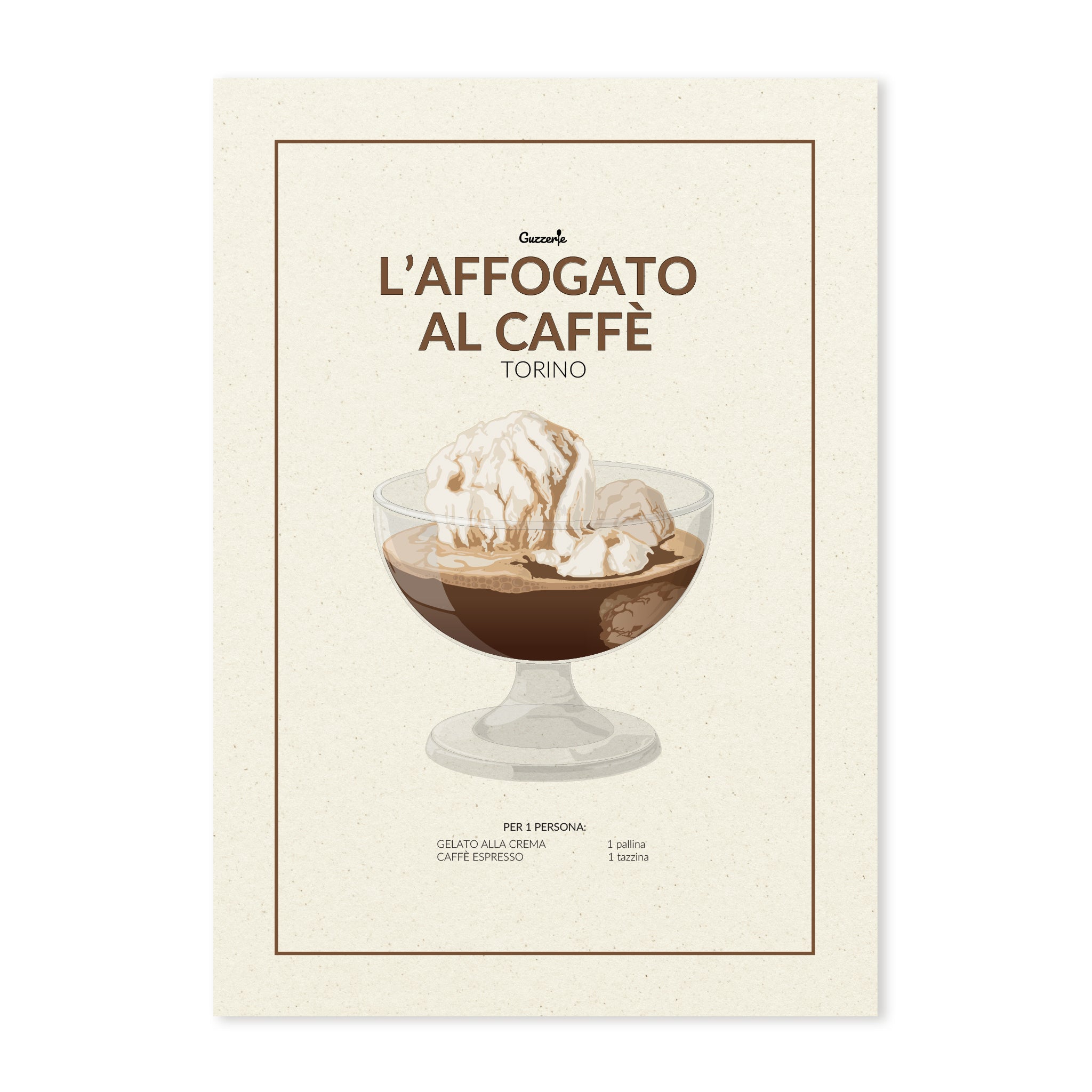 Iconic Poster Of Affogato Al Caffè | Guzzerie