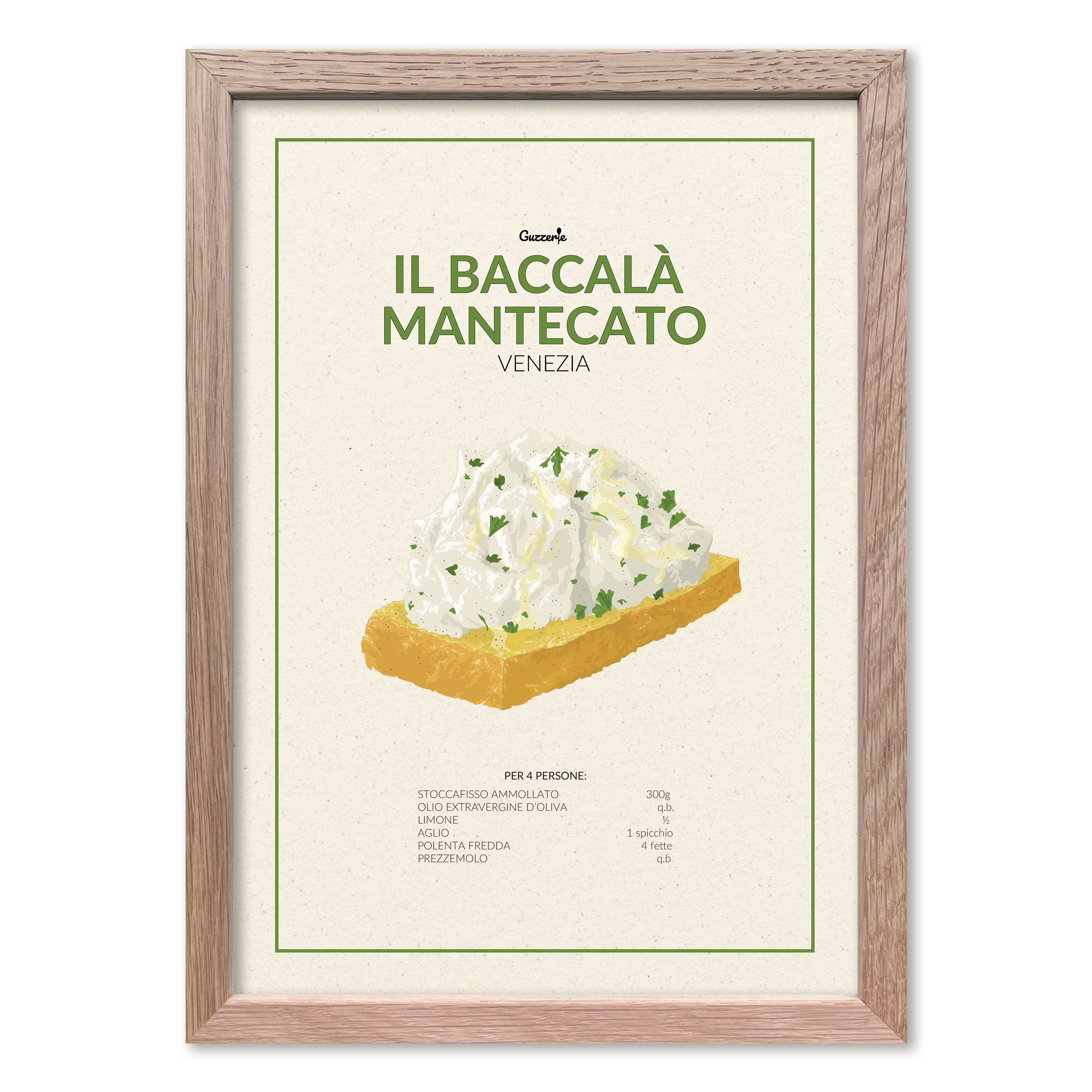 Iconic Poster of Baccalà alla Veneta | Guzzerie