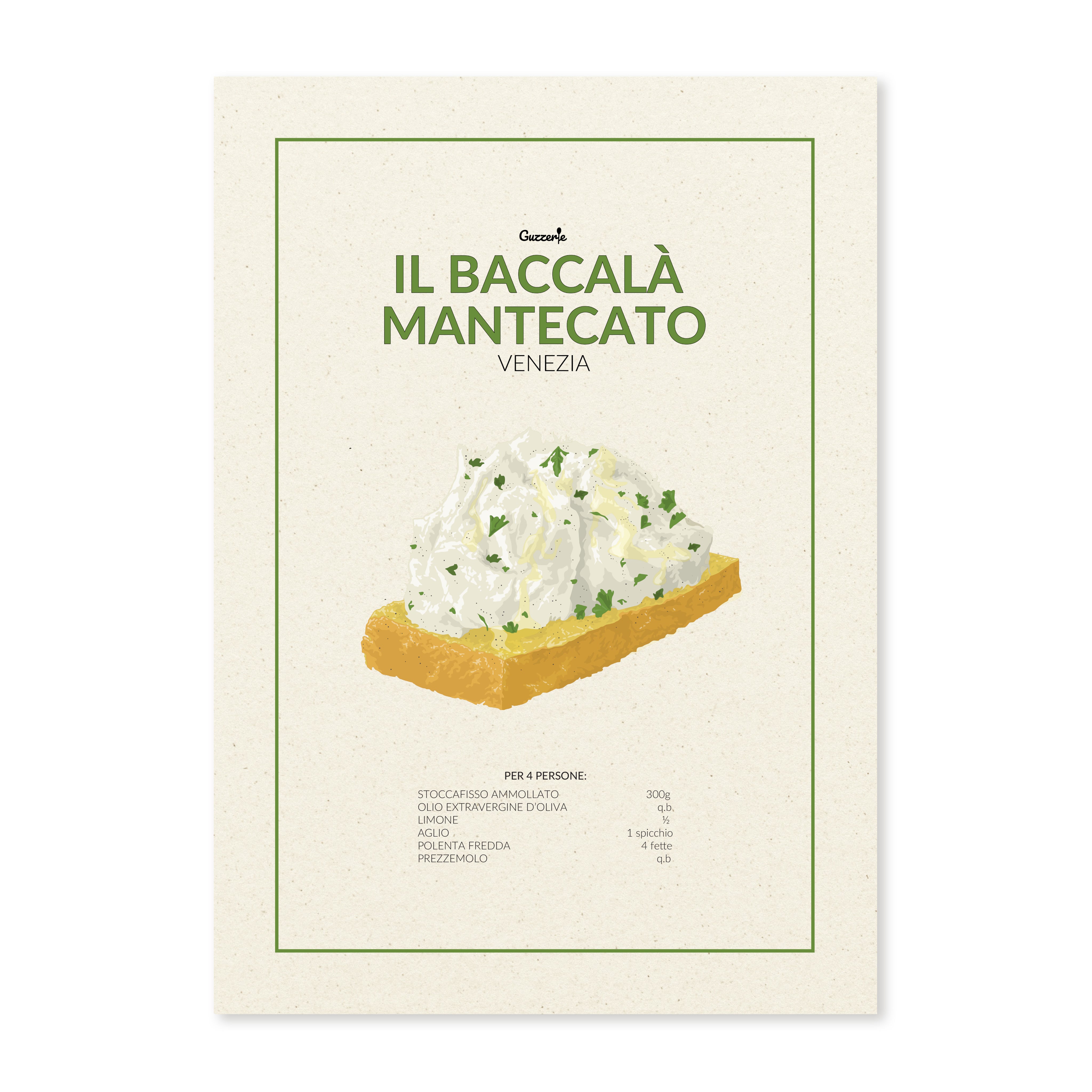 Iconic Poster of Baccalà alla Veneta | Guzzerie