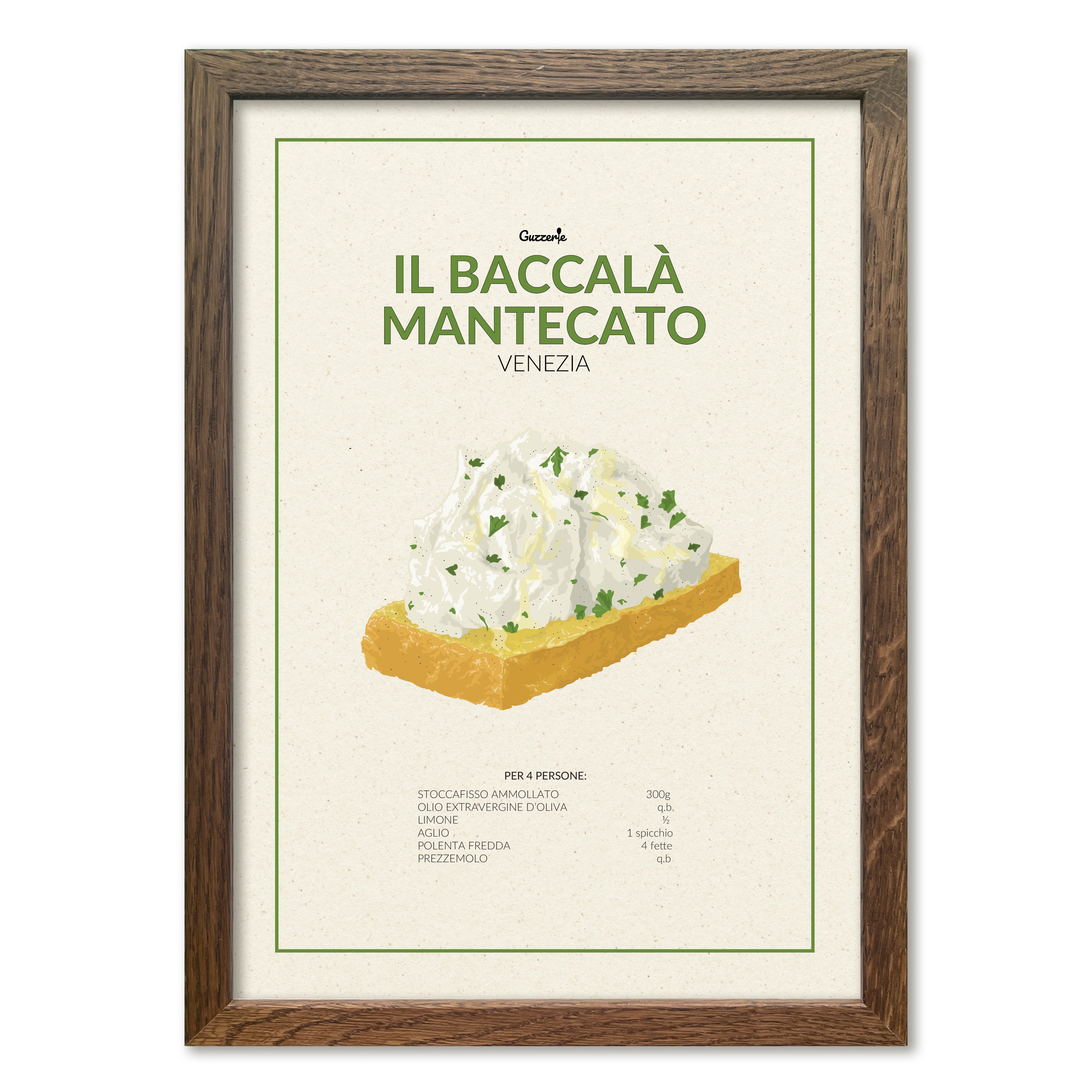 Iconic Poster of Baccalà alla Veneta | Guzzerie