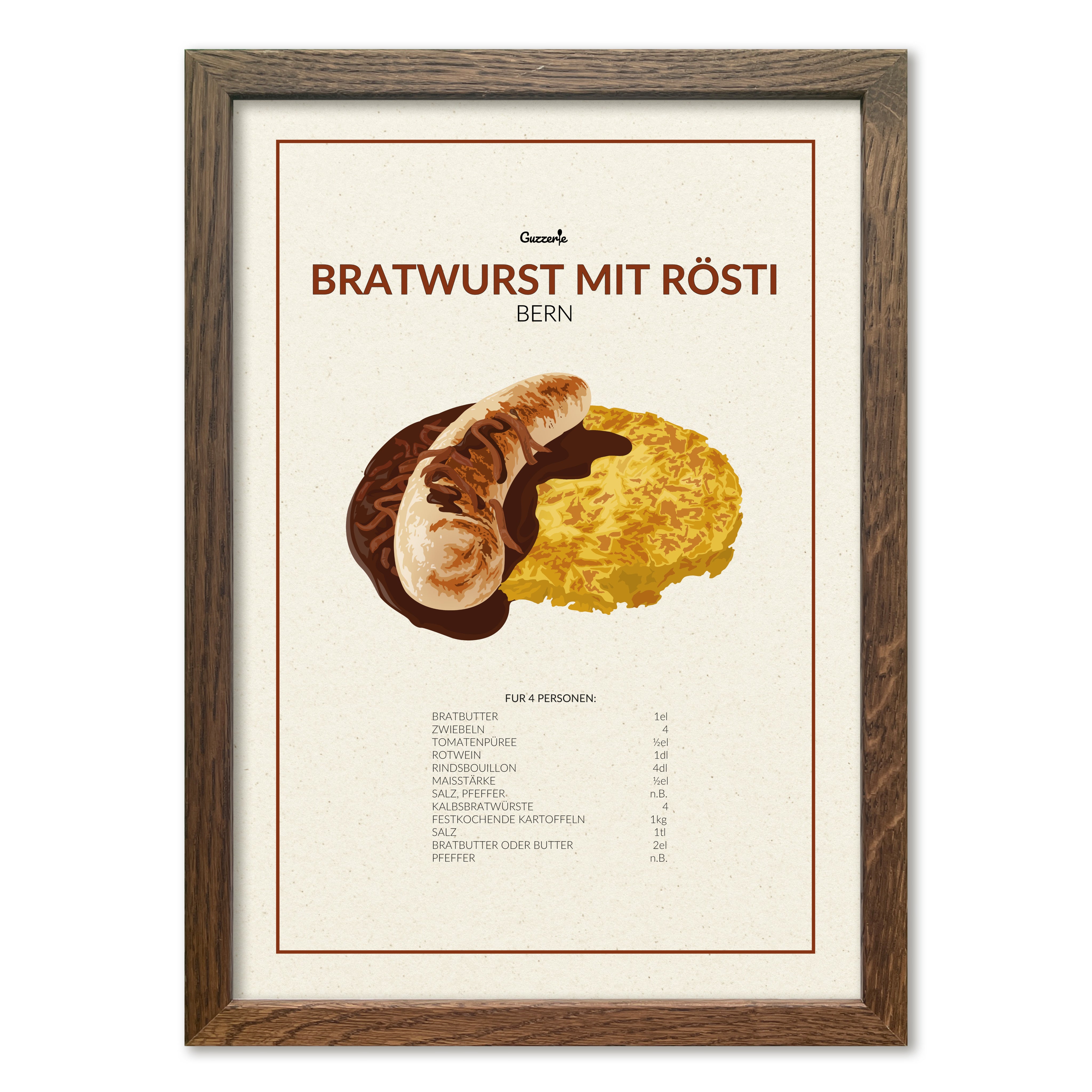 Iconic Poster of Bratwurst mit Rösti | Guzzerie