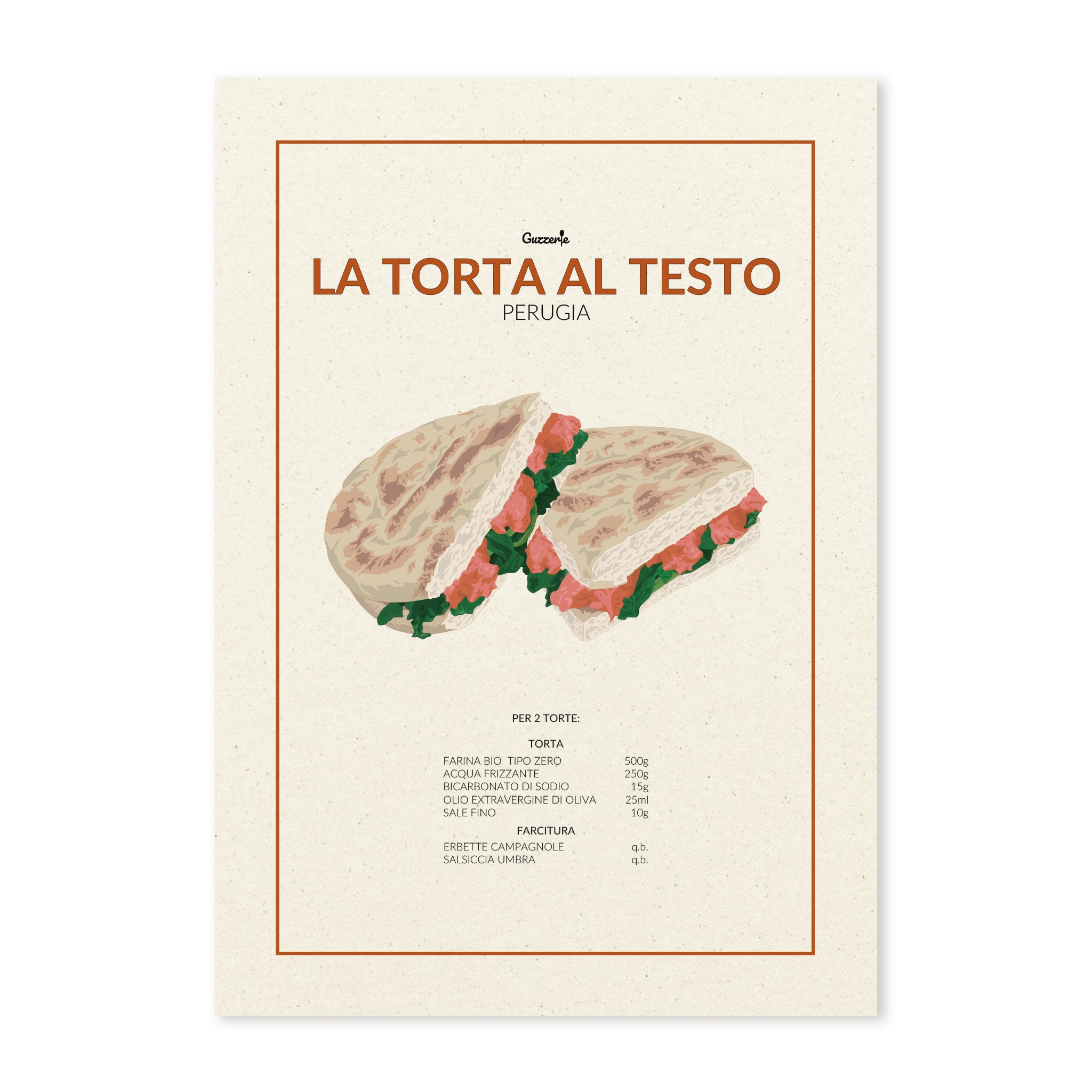 Iconic Poster Of Torta Al Testo | Guzzerie
