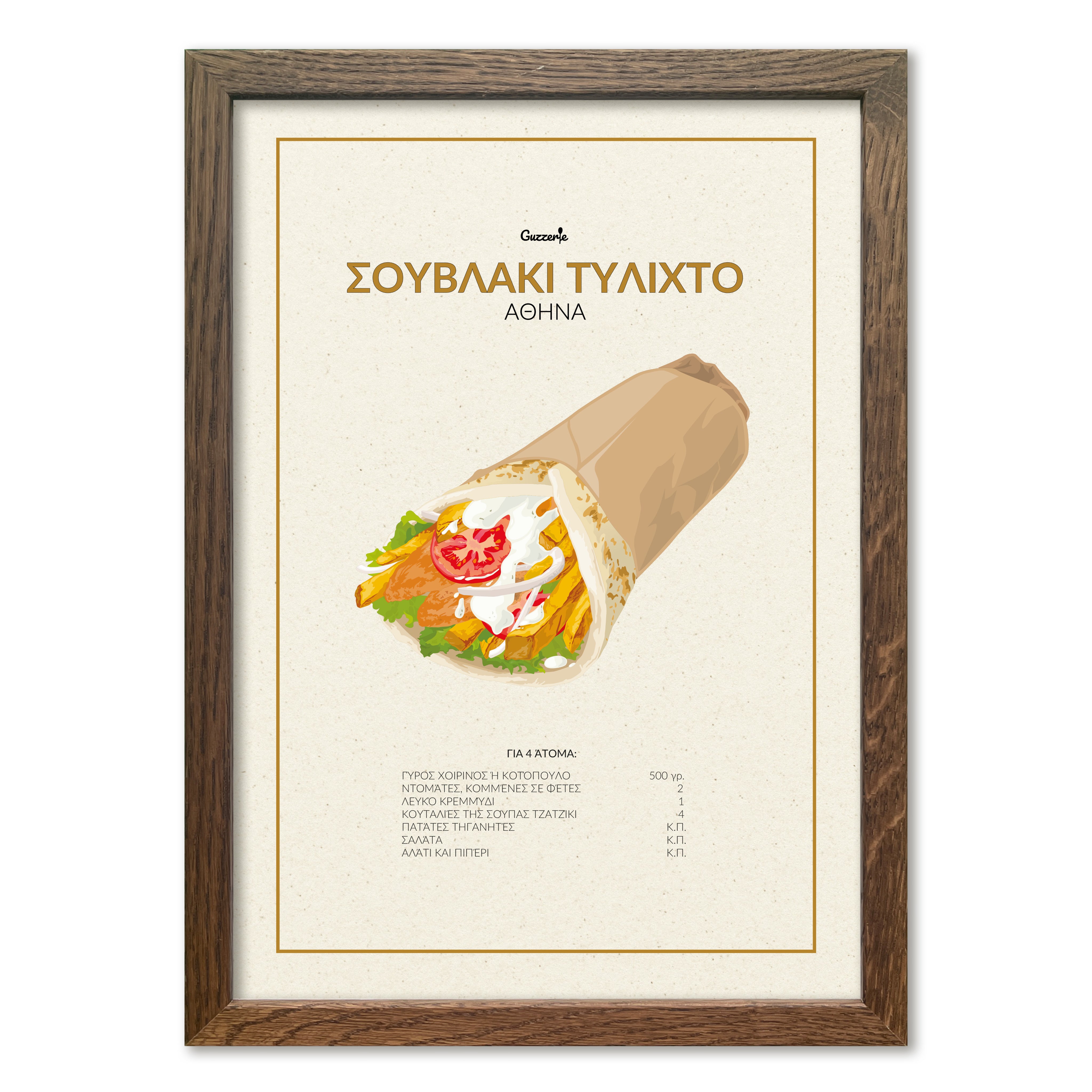 Iconic Poster Of Pita Gyros | Guzzerie