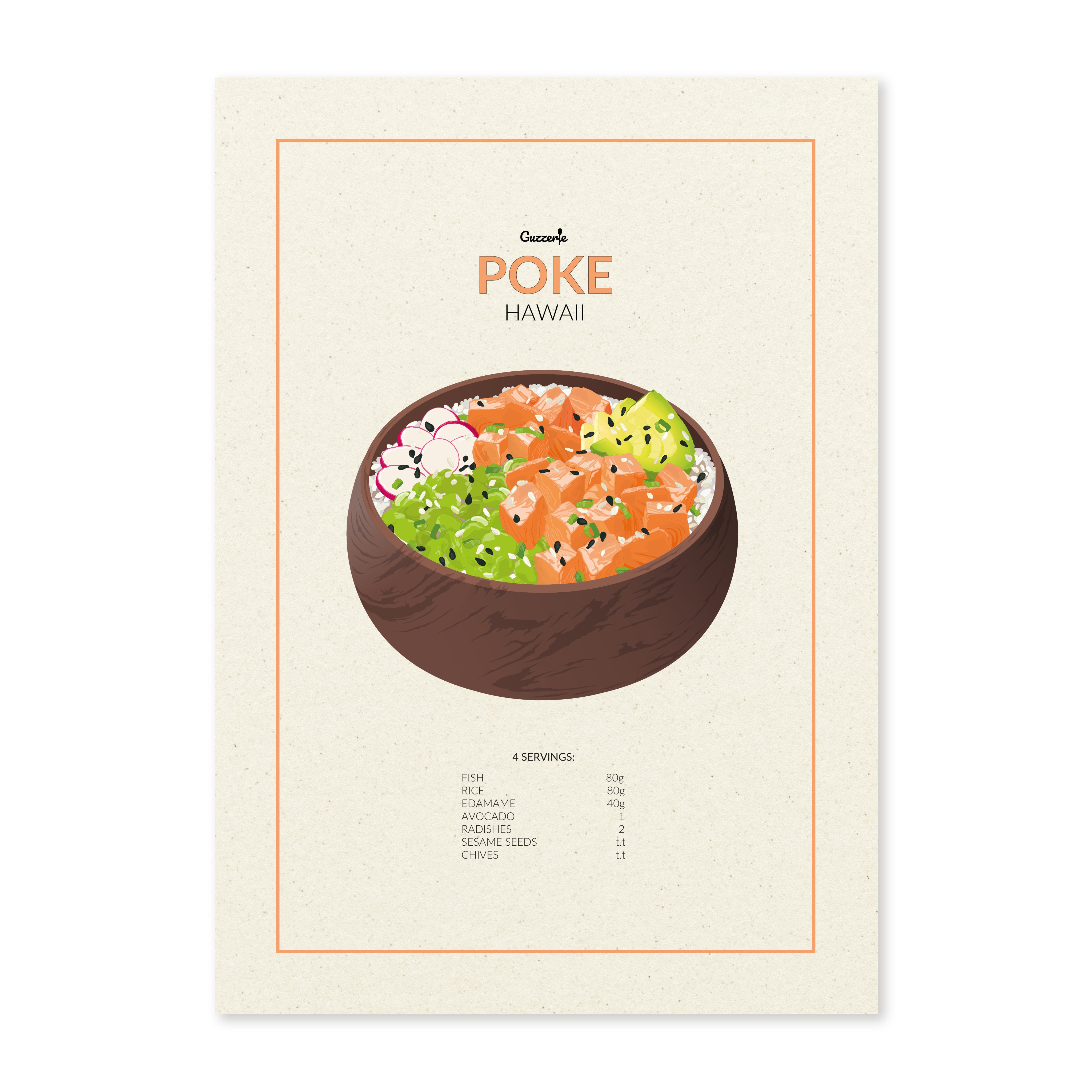Iconic Poster Of Poke Bowl | Guzzerie