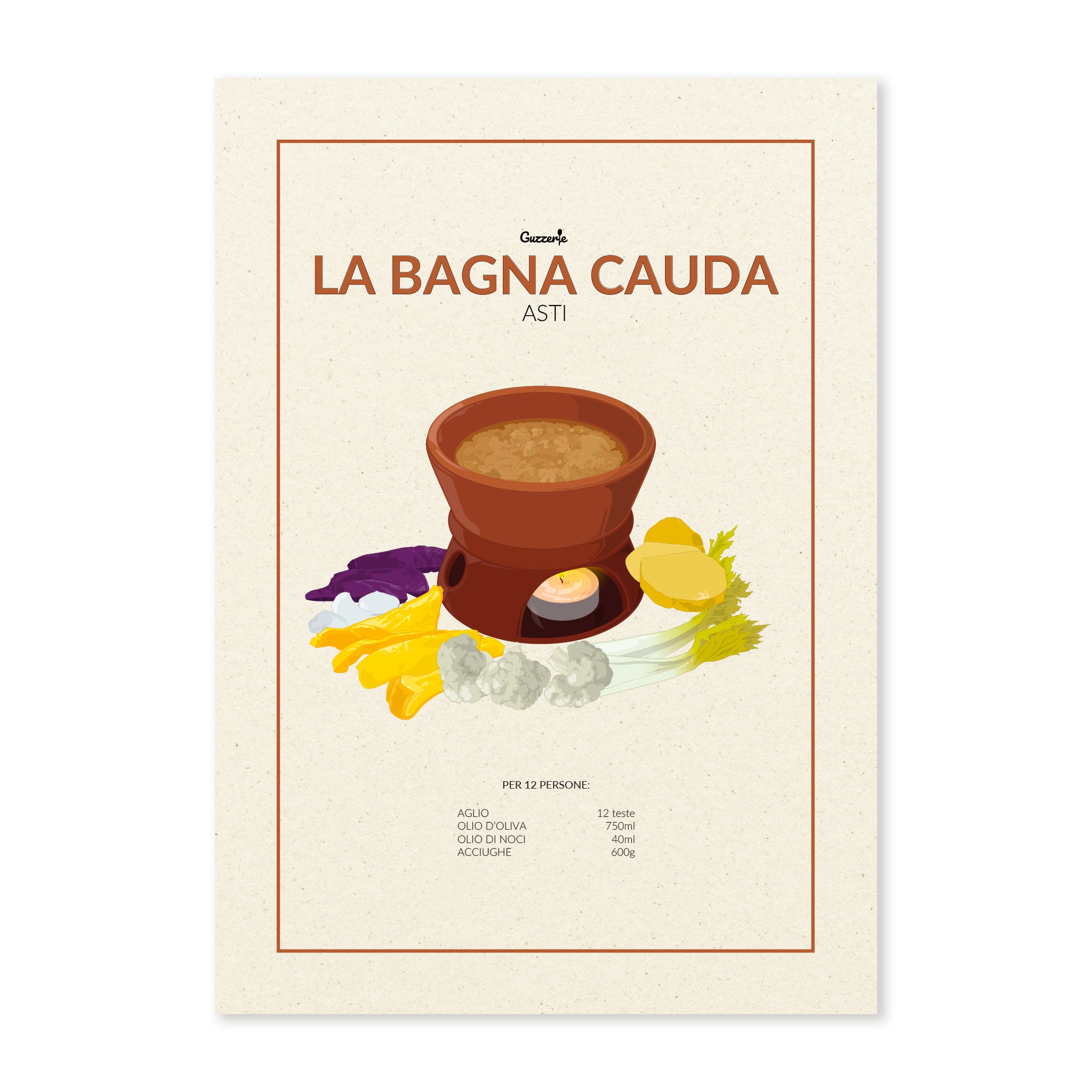 Iconic Poster of Bagna Cauda | Guzzerie