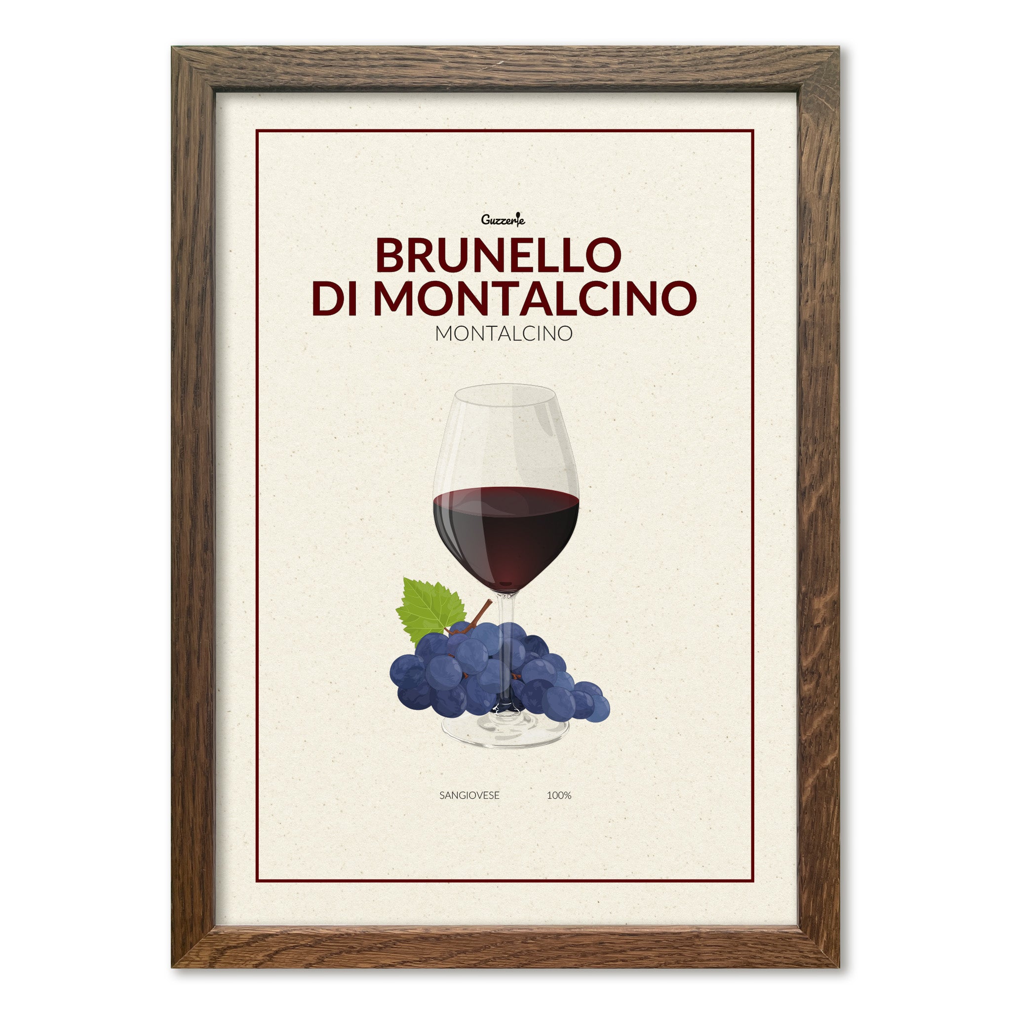 Iconic Poster Of Brunello Di Montalcino | Guzzerie