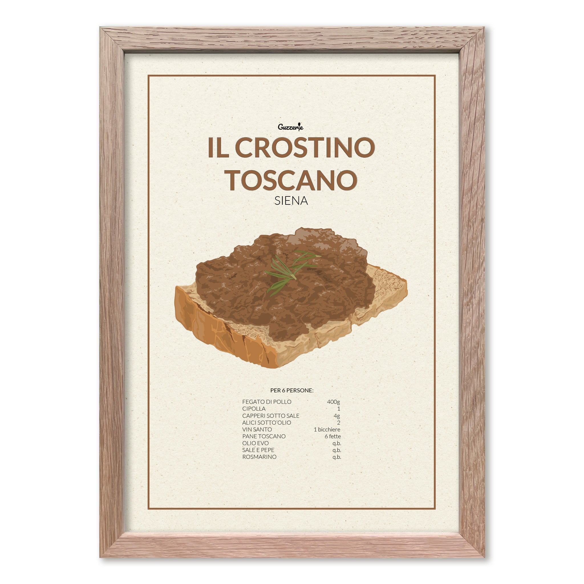 Iconic Poster of Crostino Toscano | Guzzerie