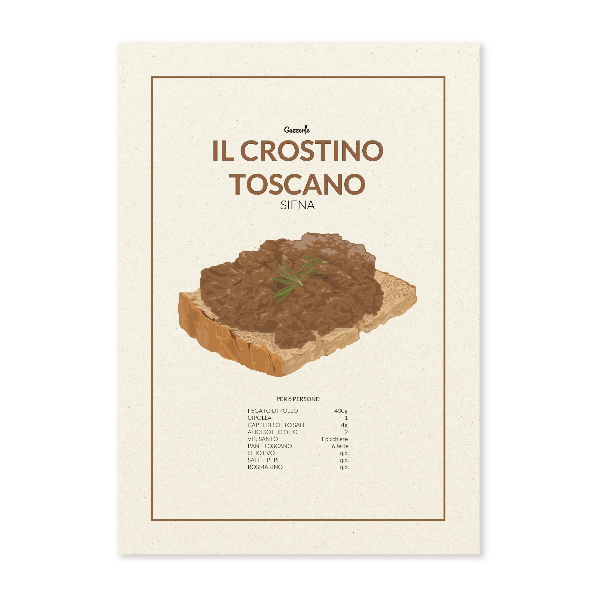 Iconic Poster of Crostino Toscano | Guzzerie