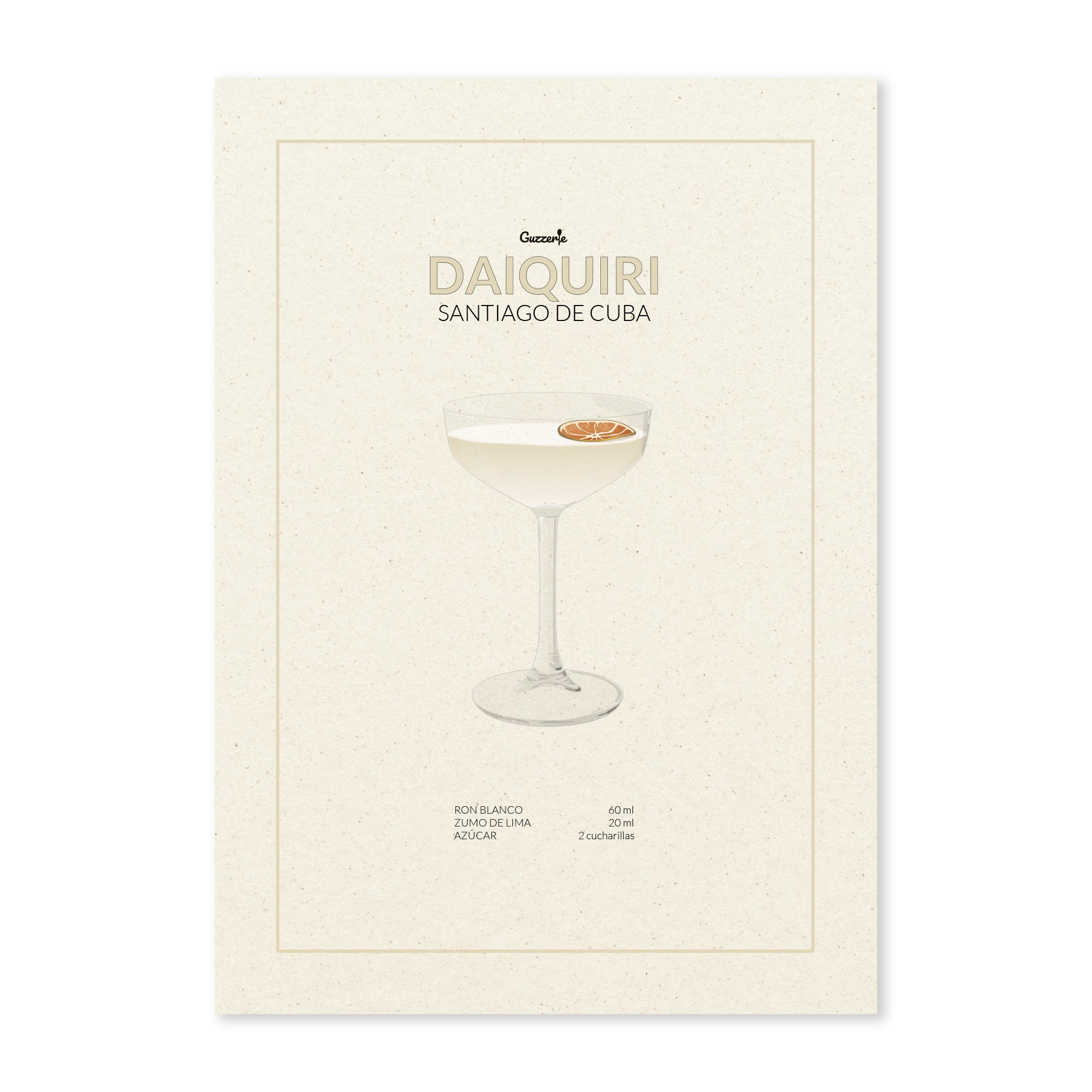 Iconic Poster of Daiquiri Cocktail | Guzzerie