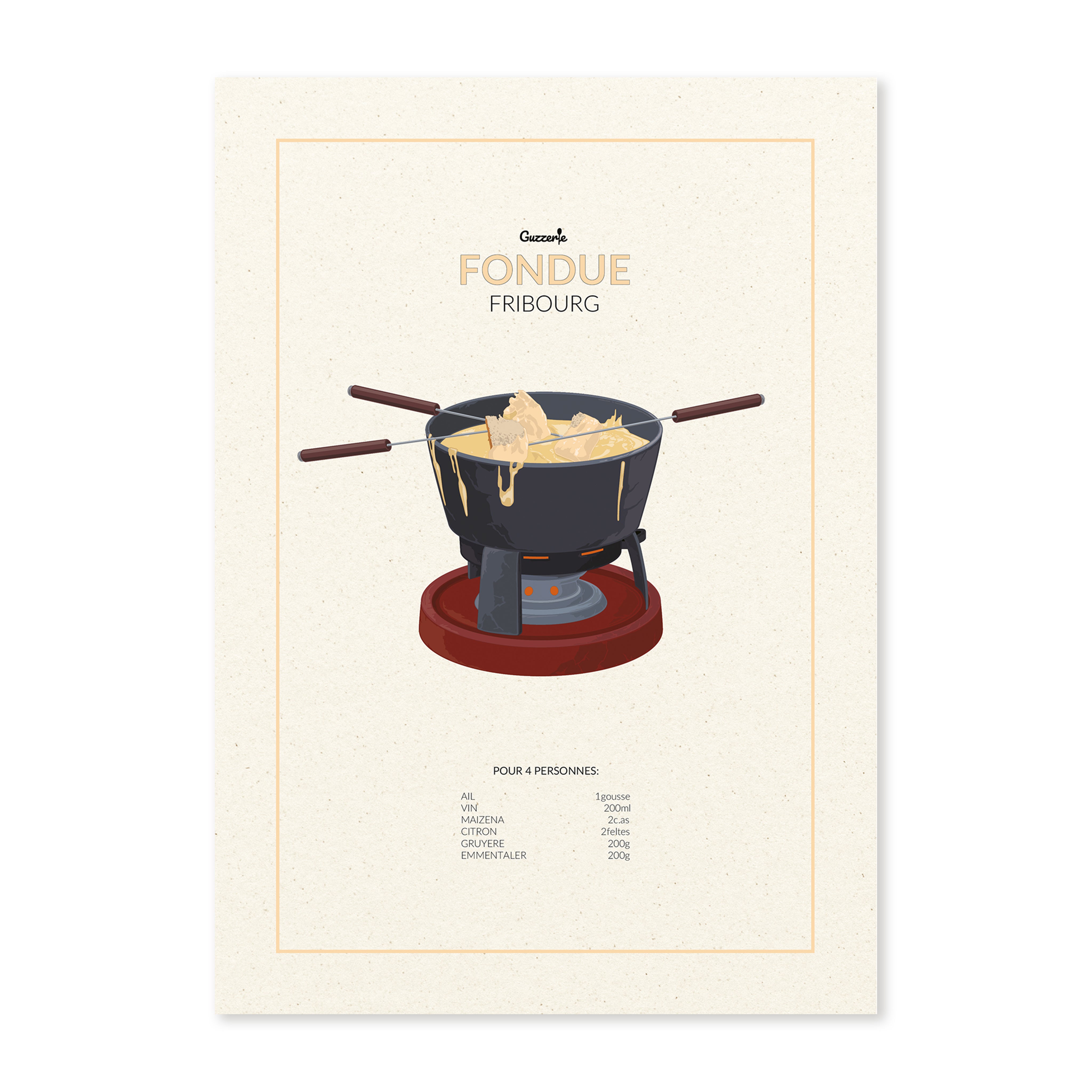 Iconic Poster Of Fondue | Guzzerie
