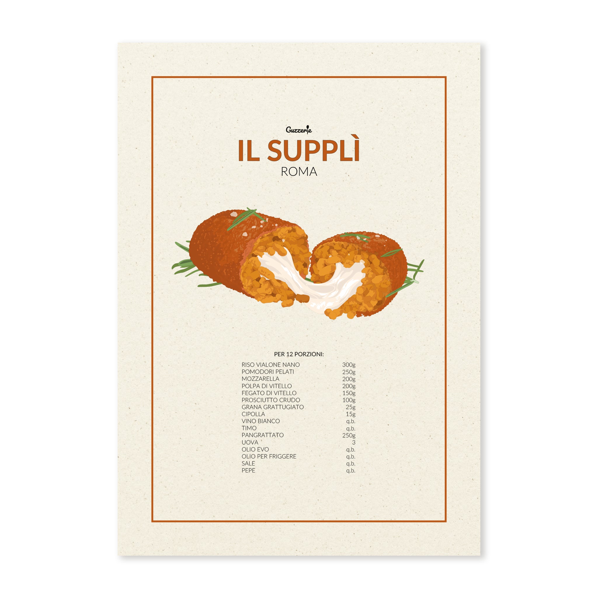 Iconic Poster Of Supplì | Guzzerie