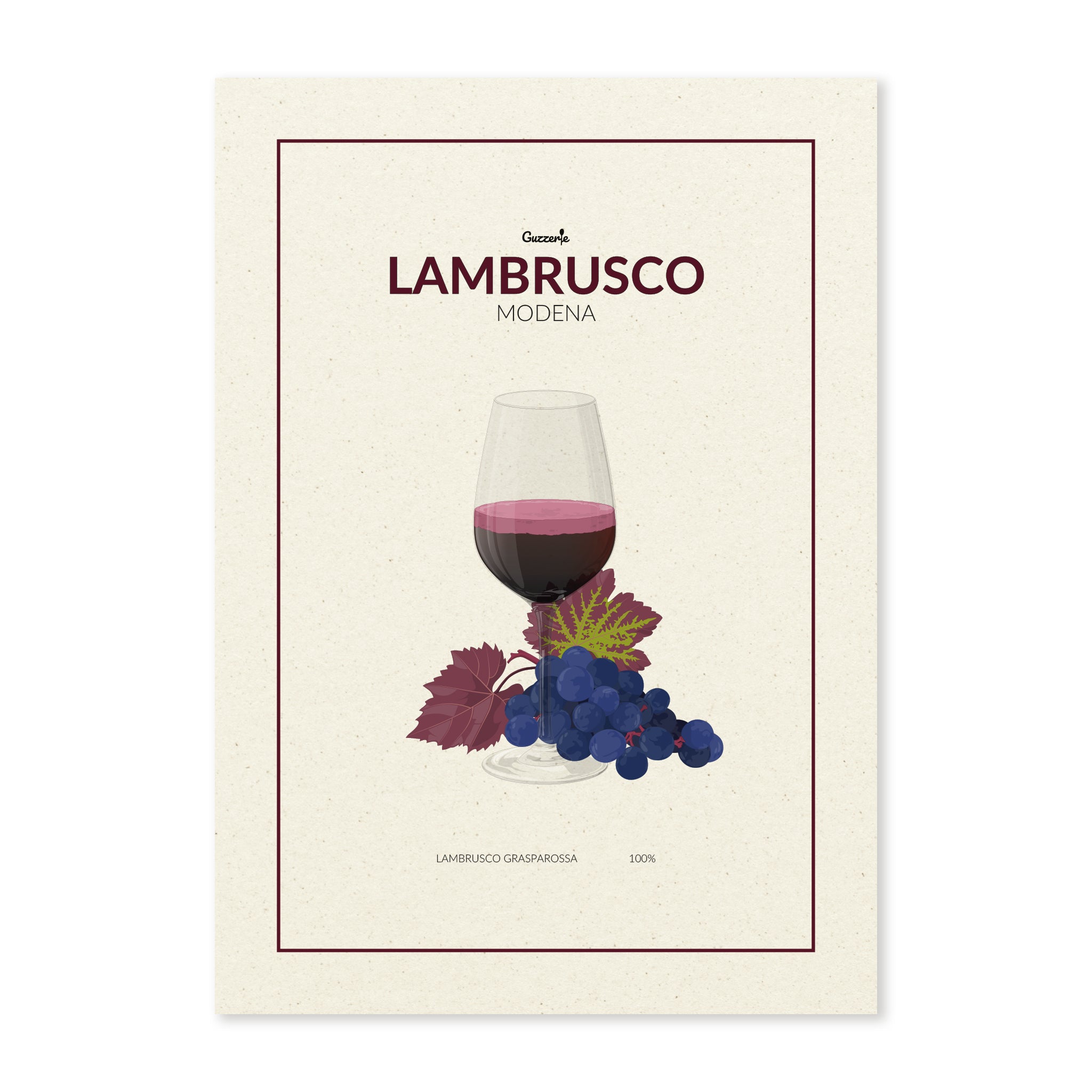 Iconic Poster Of Lambrusco | Guzzerie