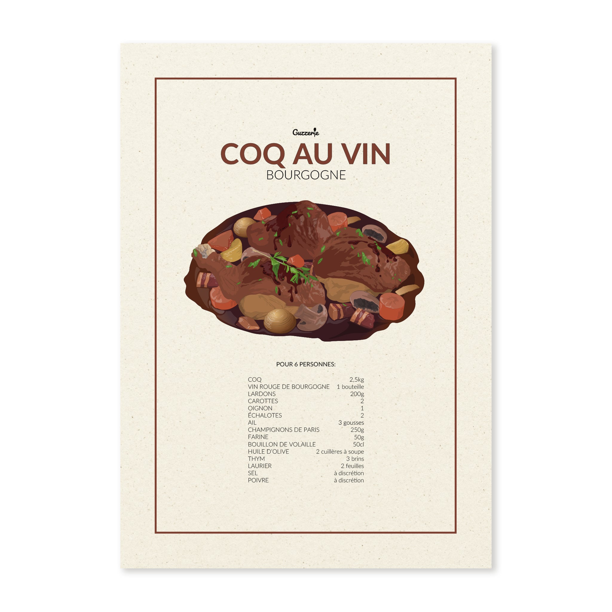 Iconic Poster Of Coq Au Vin | Guzzerie