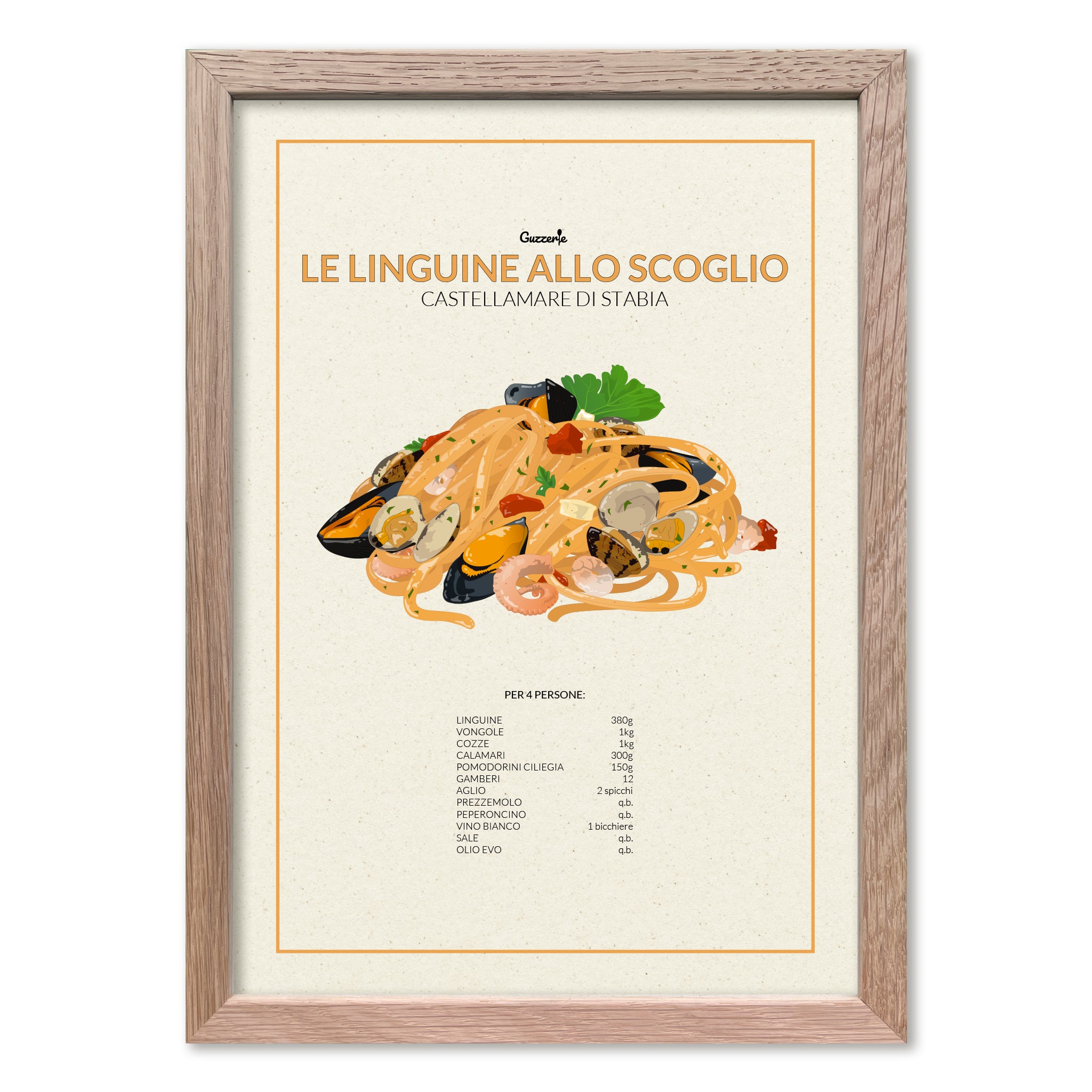 Iconic Poster of Le Linguine Allo Scoglio | Guzzerie
