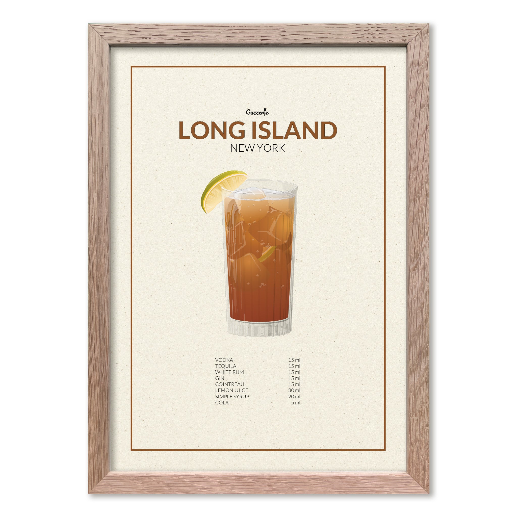 Iconic Poster of Long Island Cocktail | Guzzerie