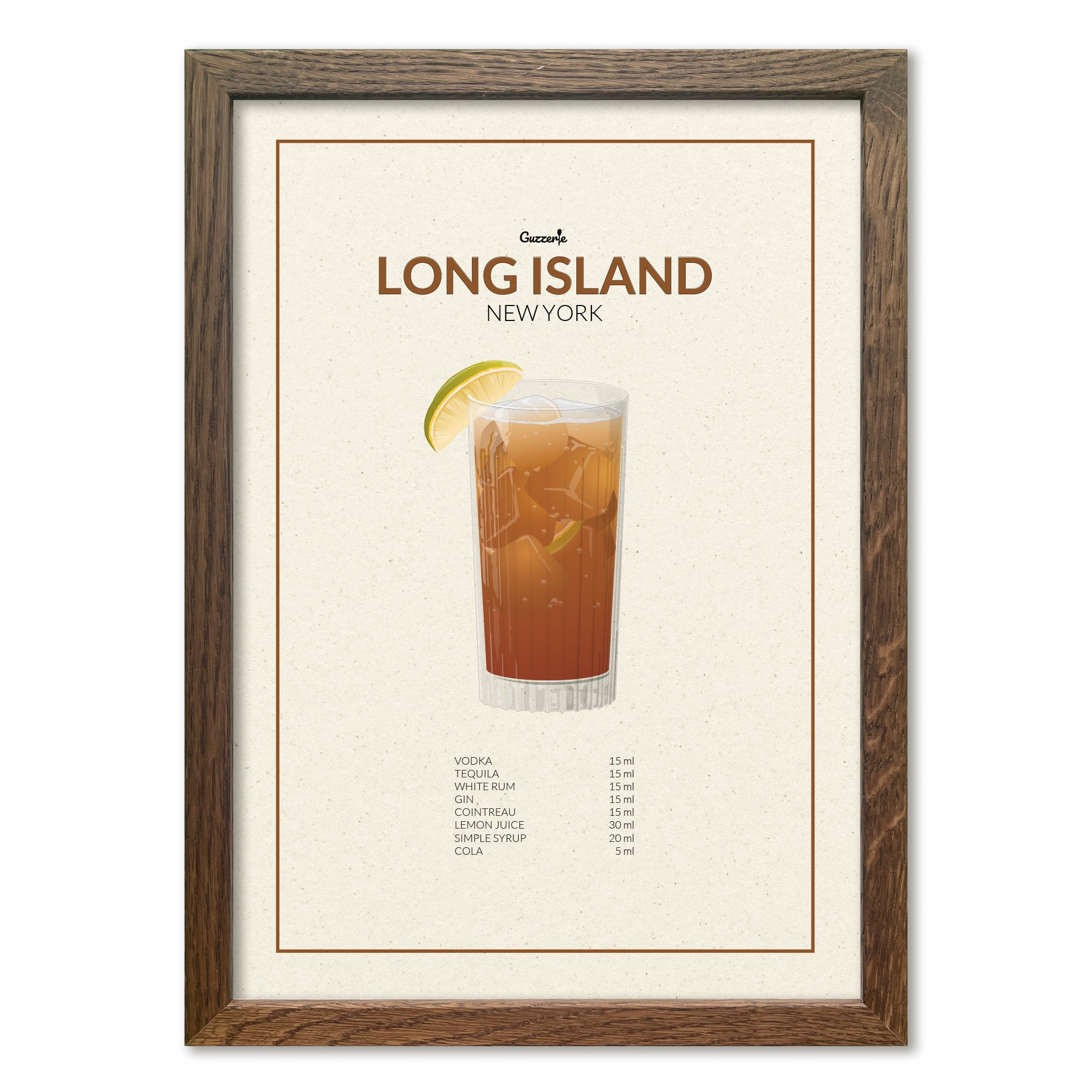 Iconic Poster of Long Island Cocktail | Guzzerie