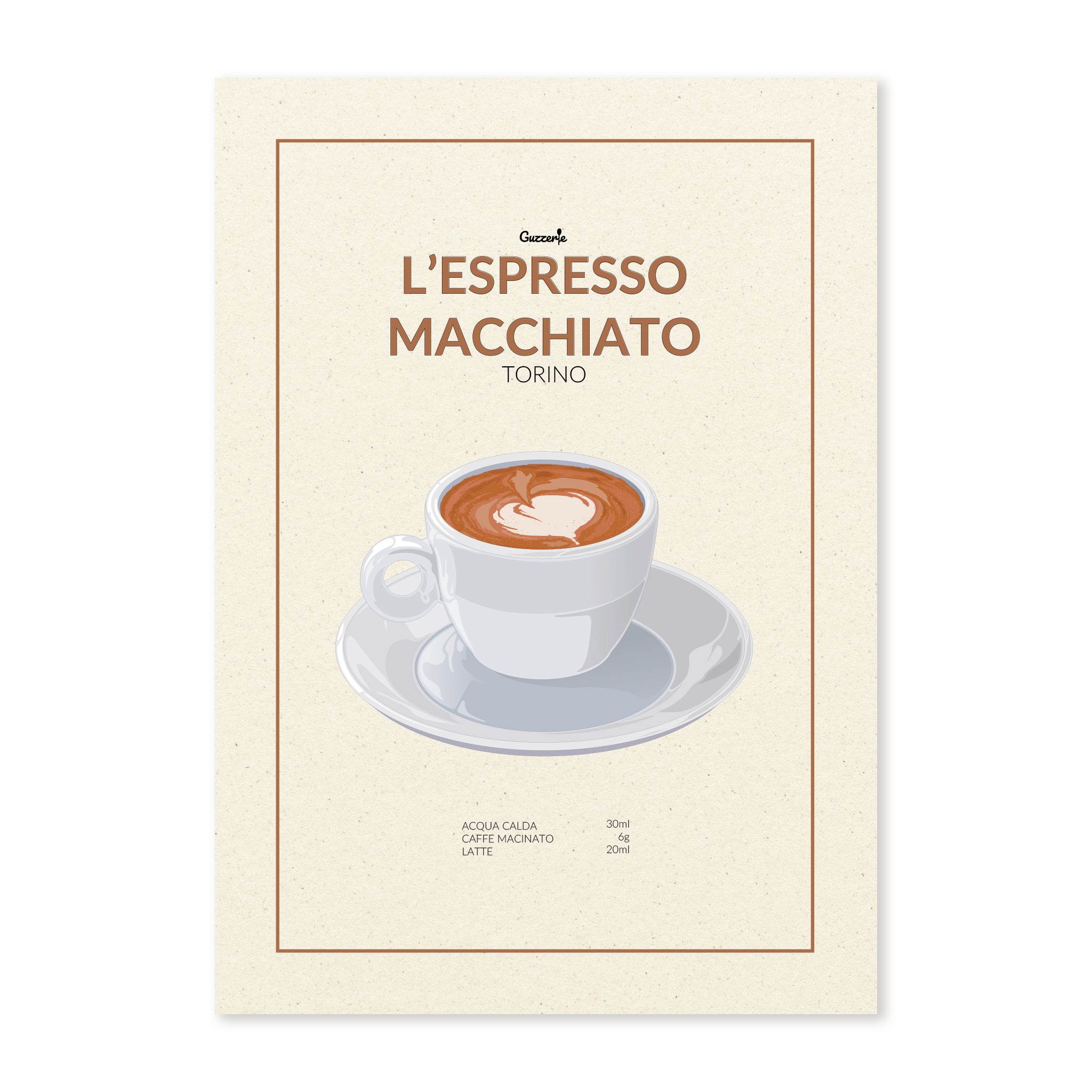 Iconic Poster of Coffee Espresso Macchiato | Guzzerie