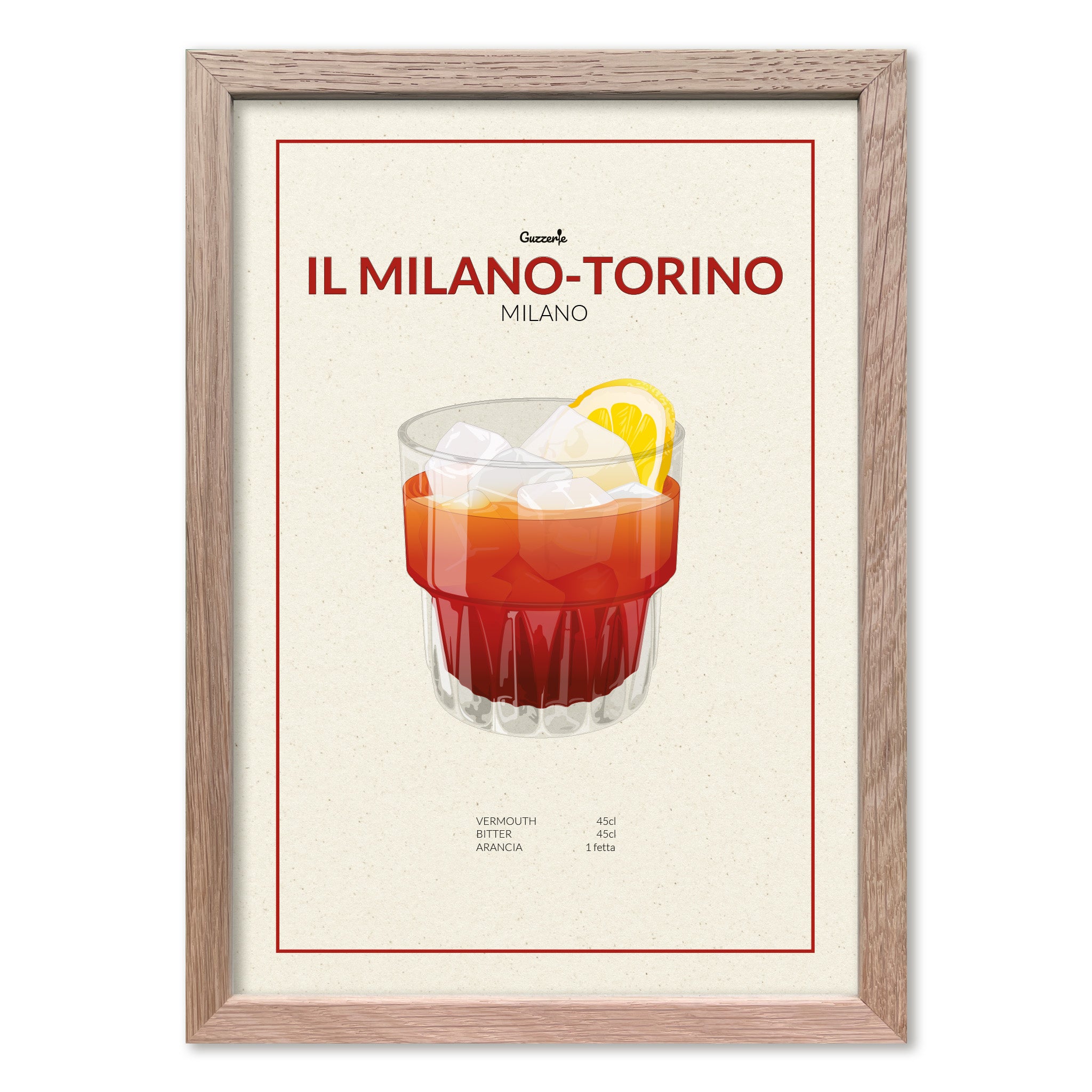 Iconic Poster of Milano-Torino Cocktail | Guzzerie