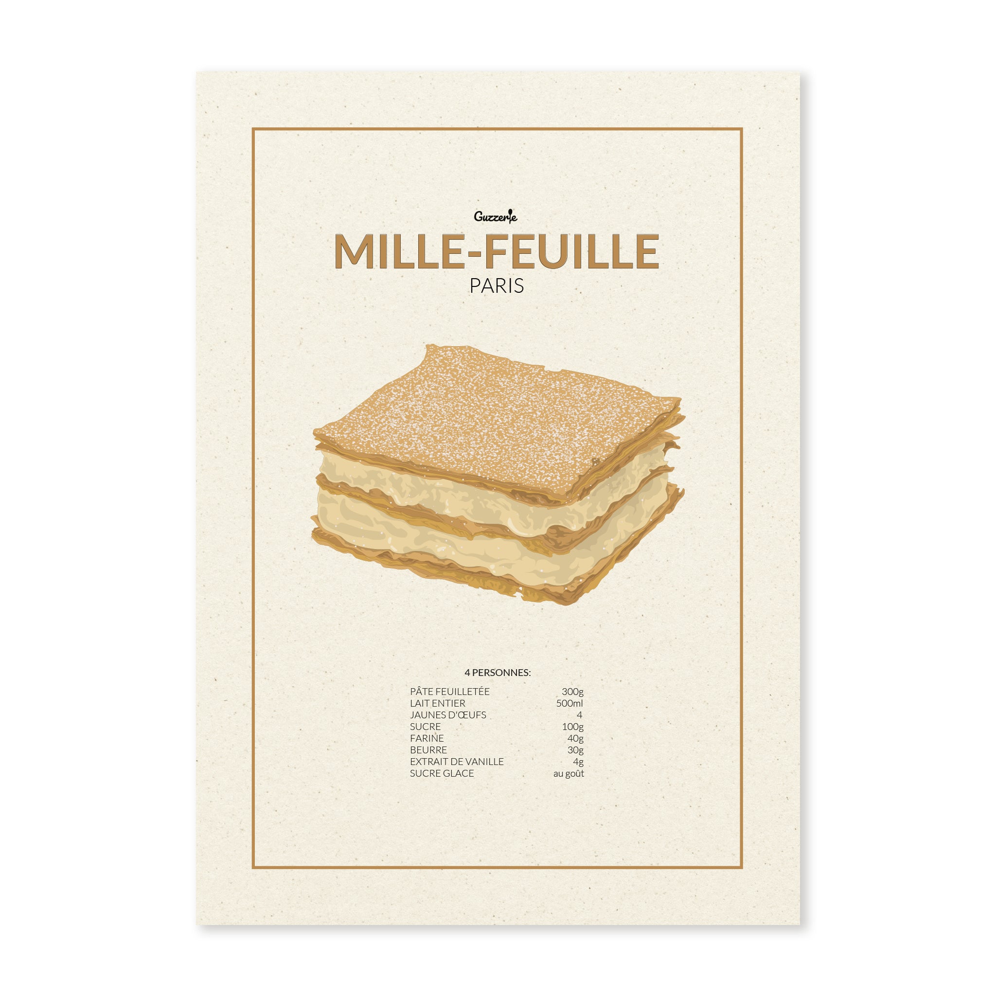 Iconic Poster of Mille-Feuille | Guzzerie