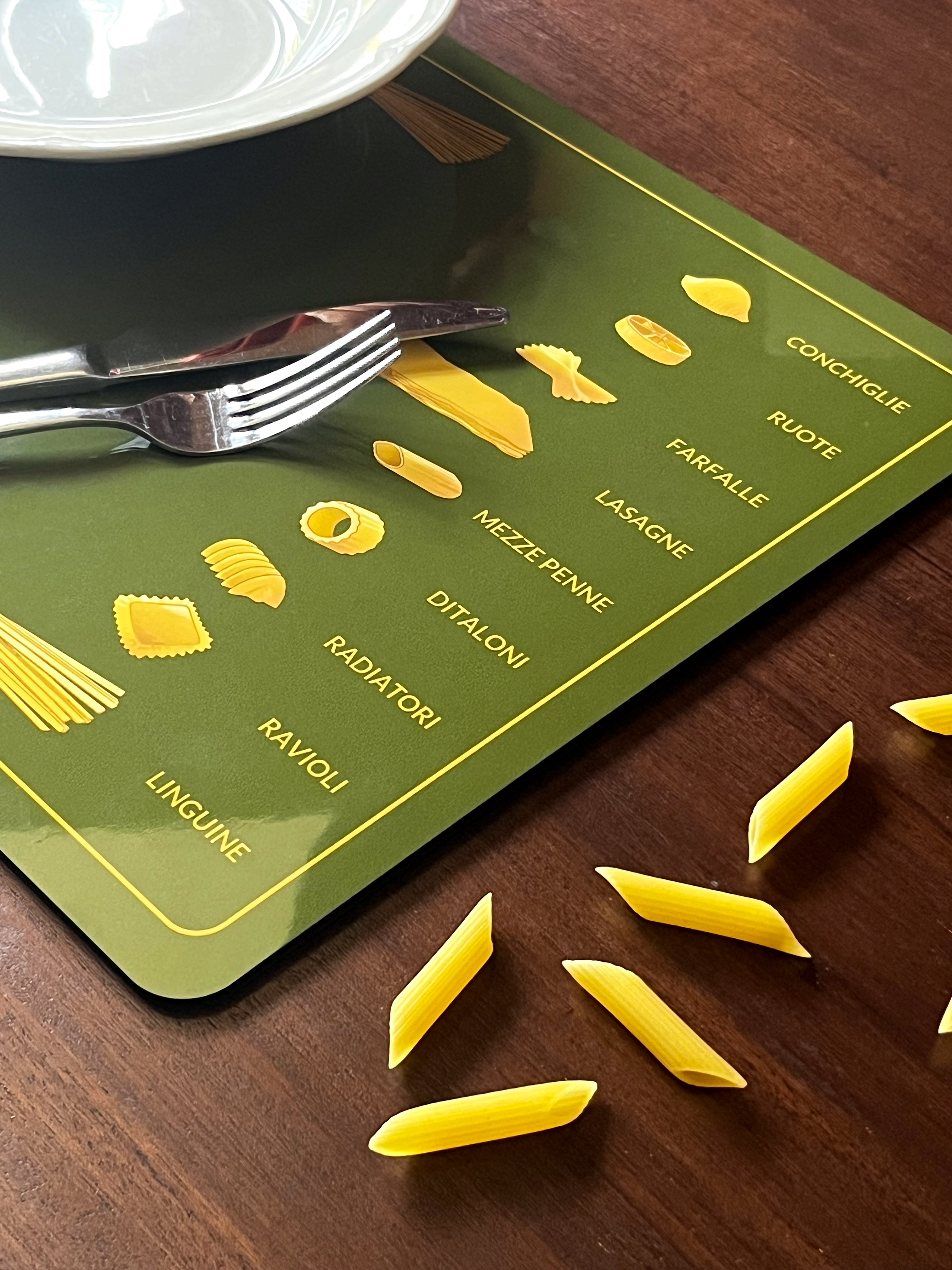 Pasta Encyclopedia Placemat Oliva | Guzzerie