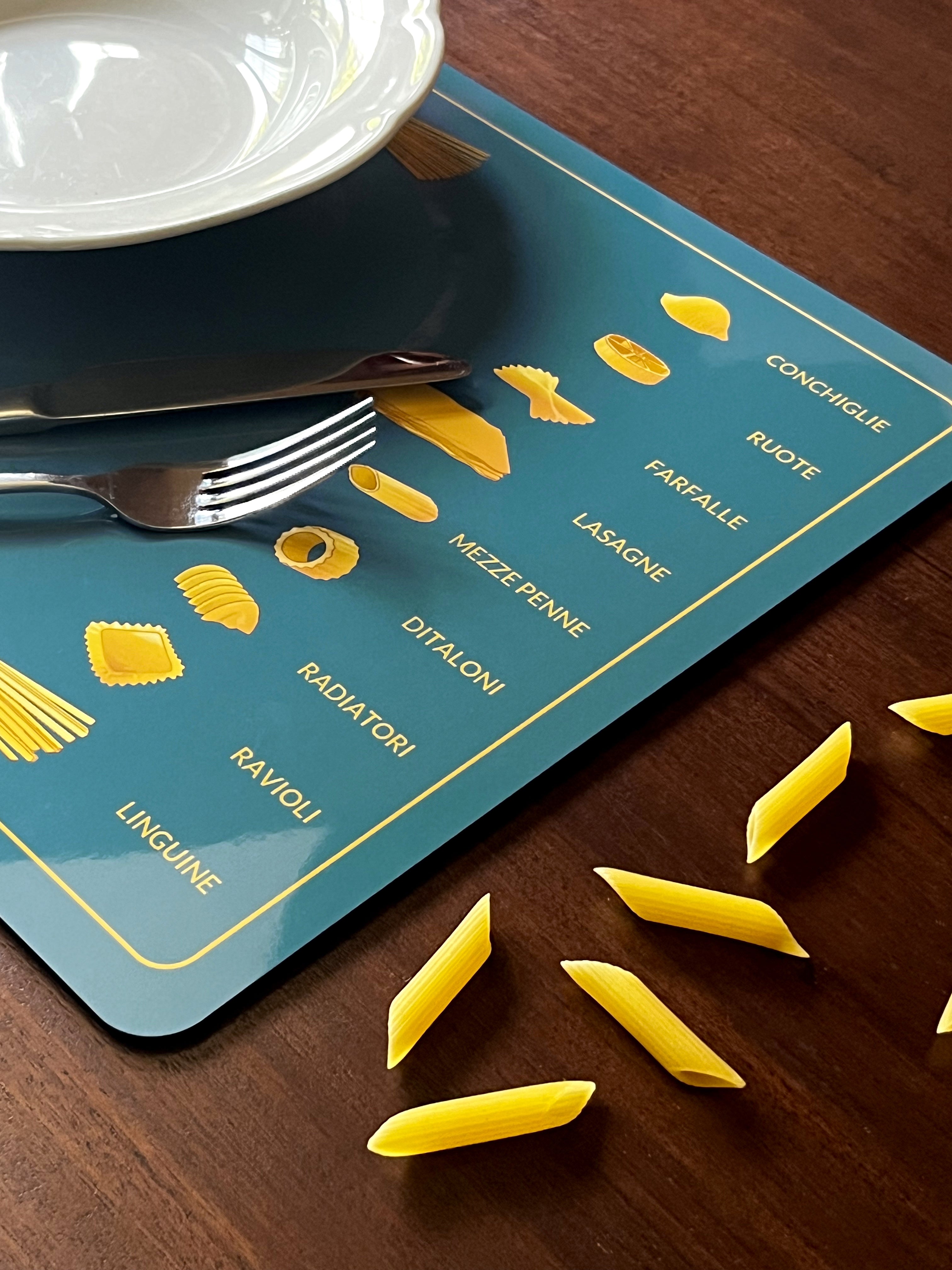 Pasta Encyclopedia Placemat Ottanio | Guzzerie
