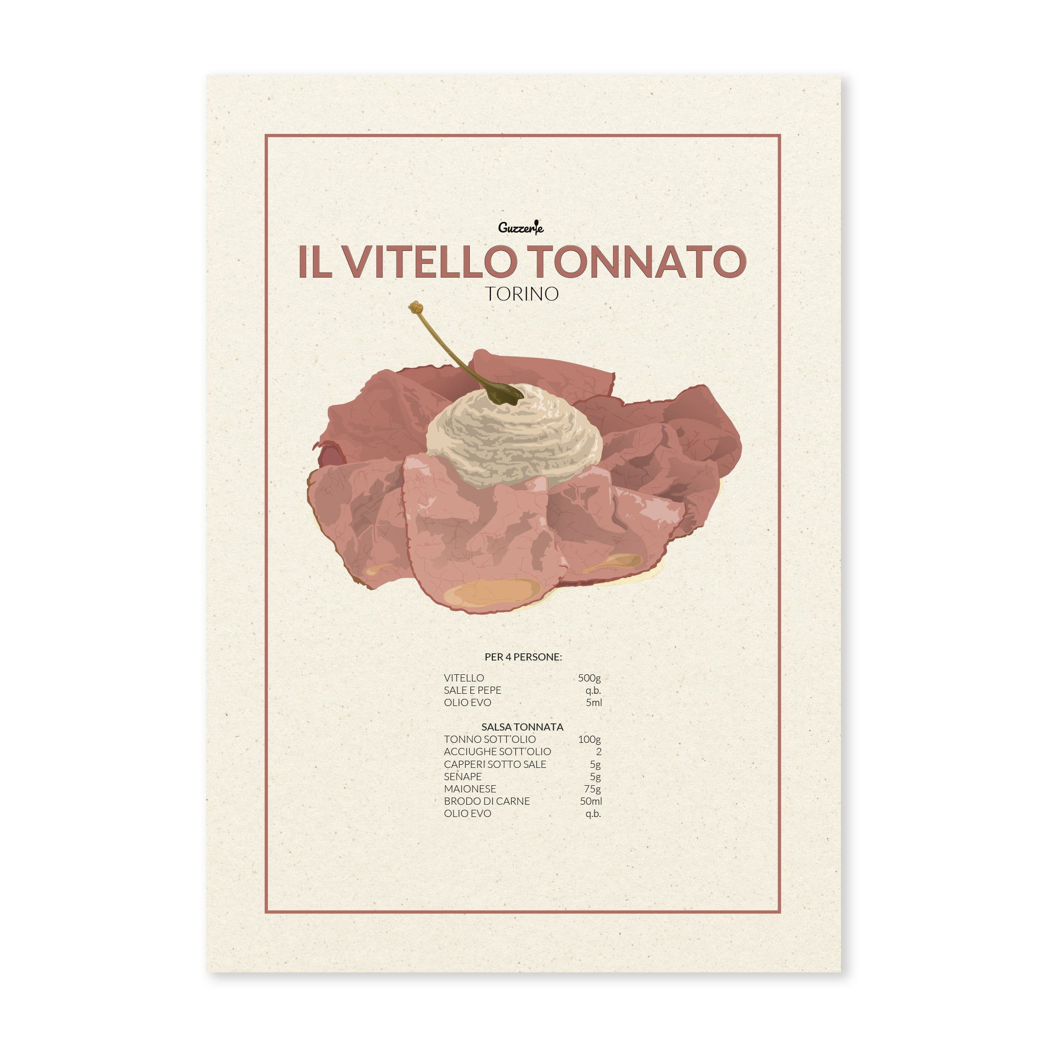 Iconic Poster of Vitello Tonnato | Guzzerie