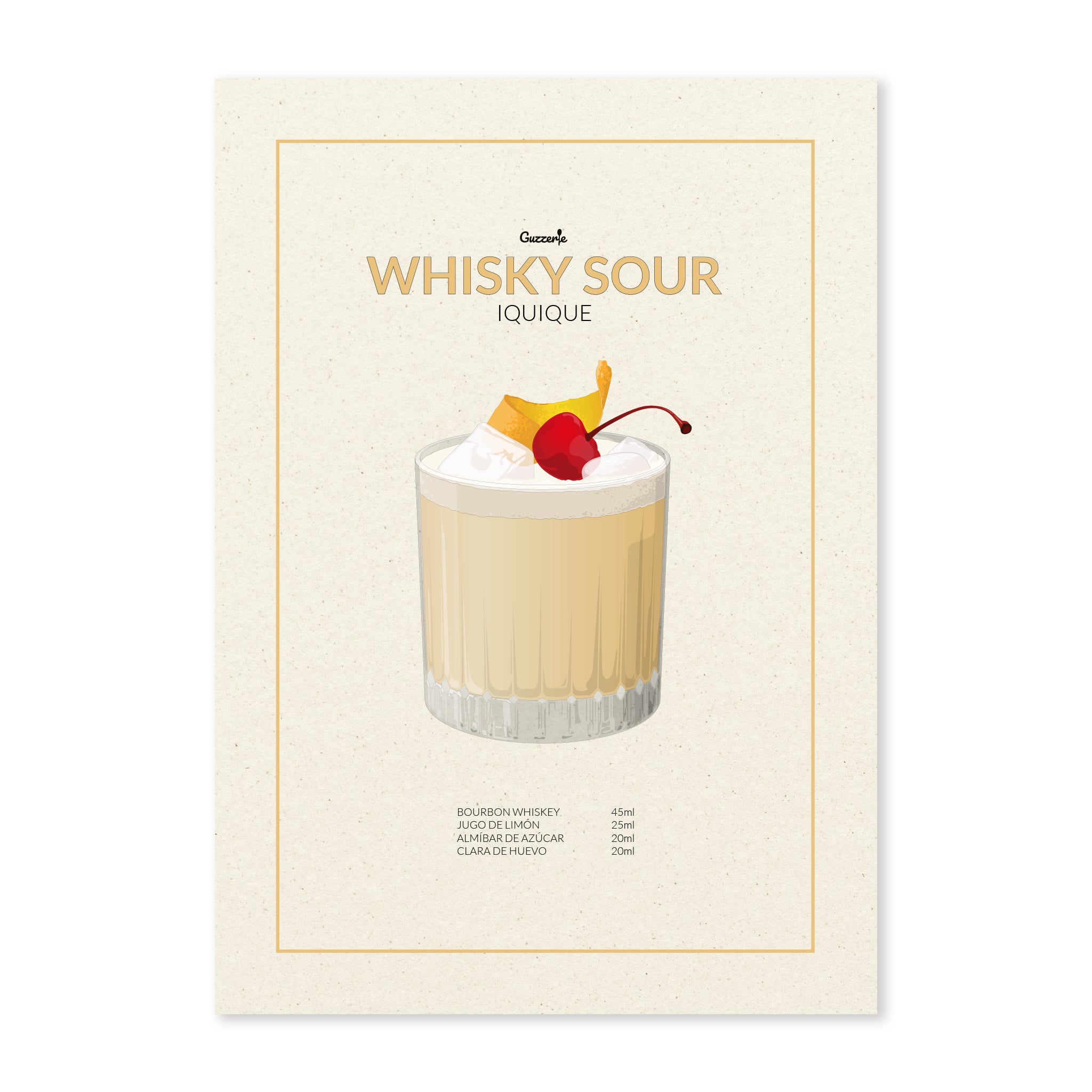 Iconic Poster Of The Whisky Sour | Guzzerie