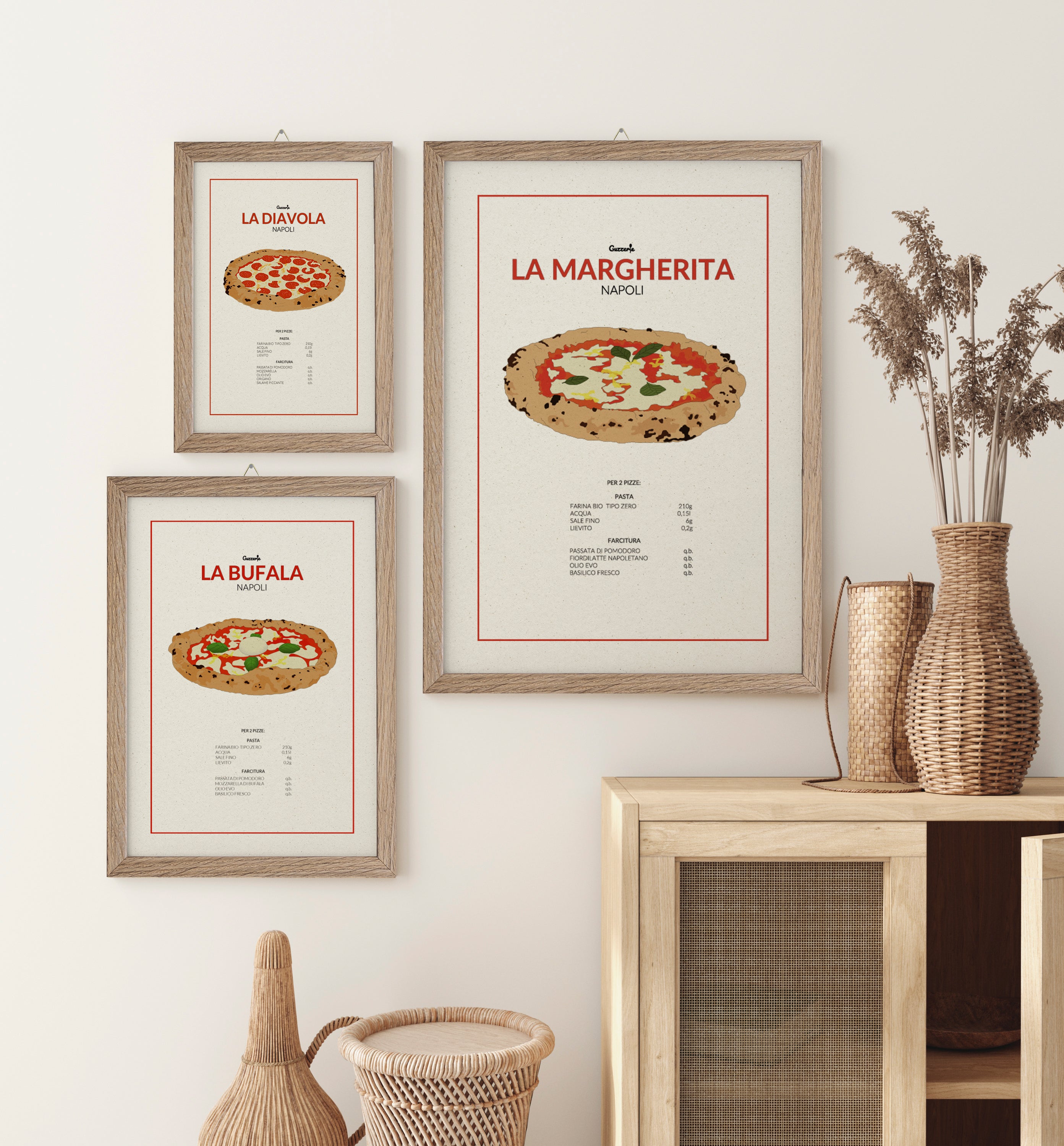 Poster of the pizza Margherita | Guzzerie