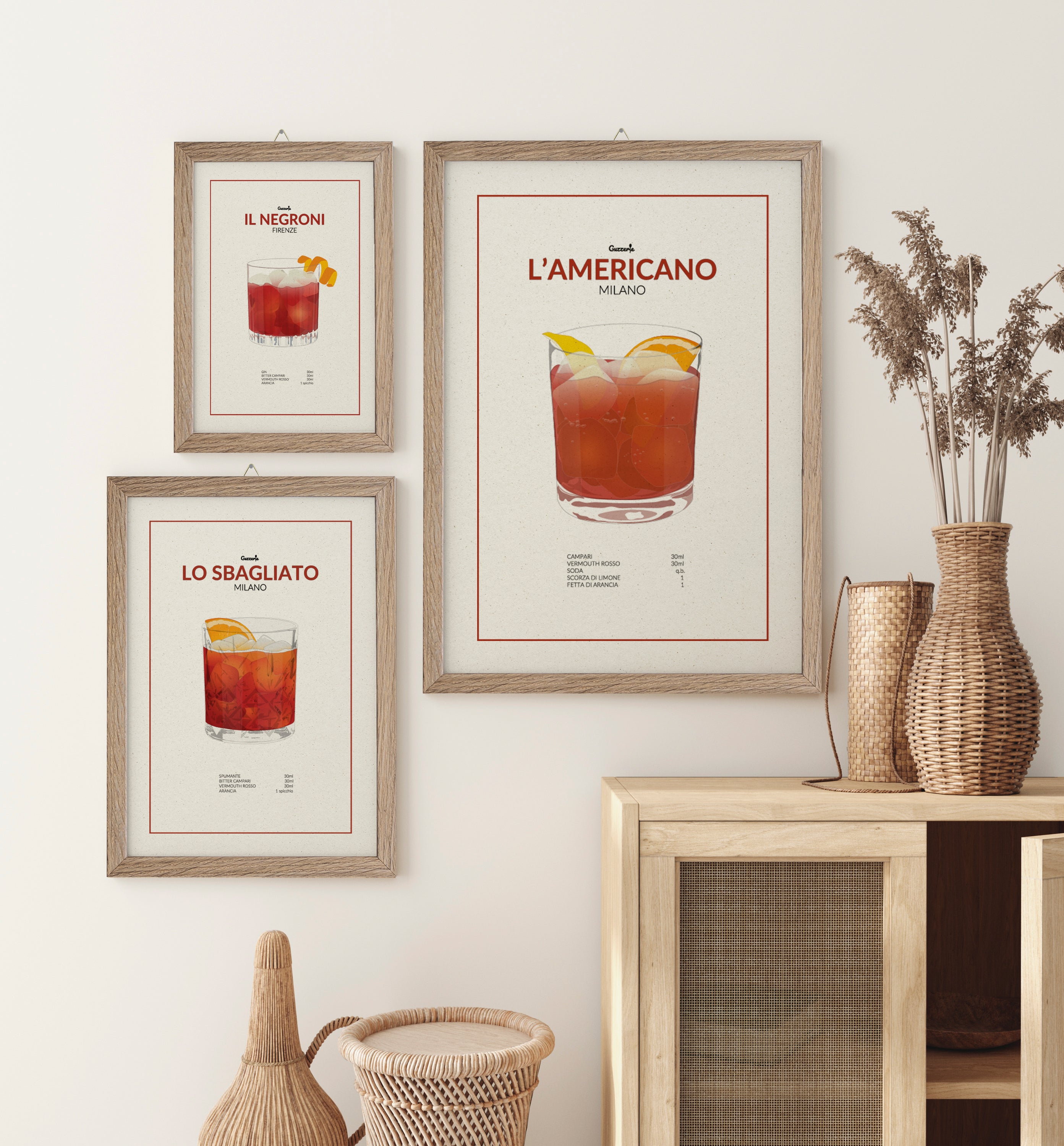 Poster of the Americano cocktail | Guzzerie