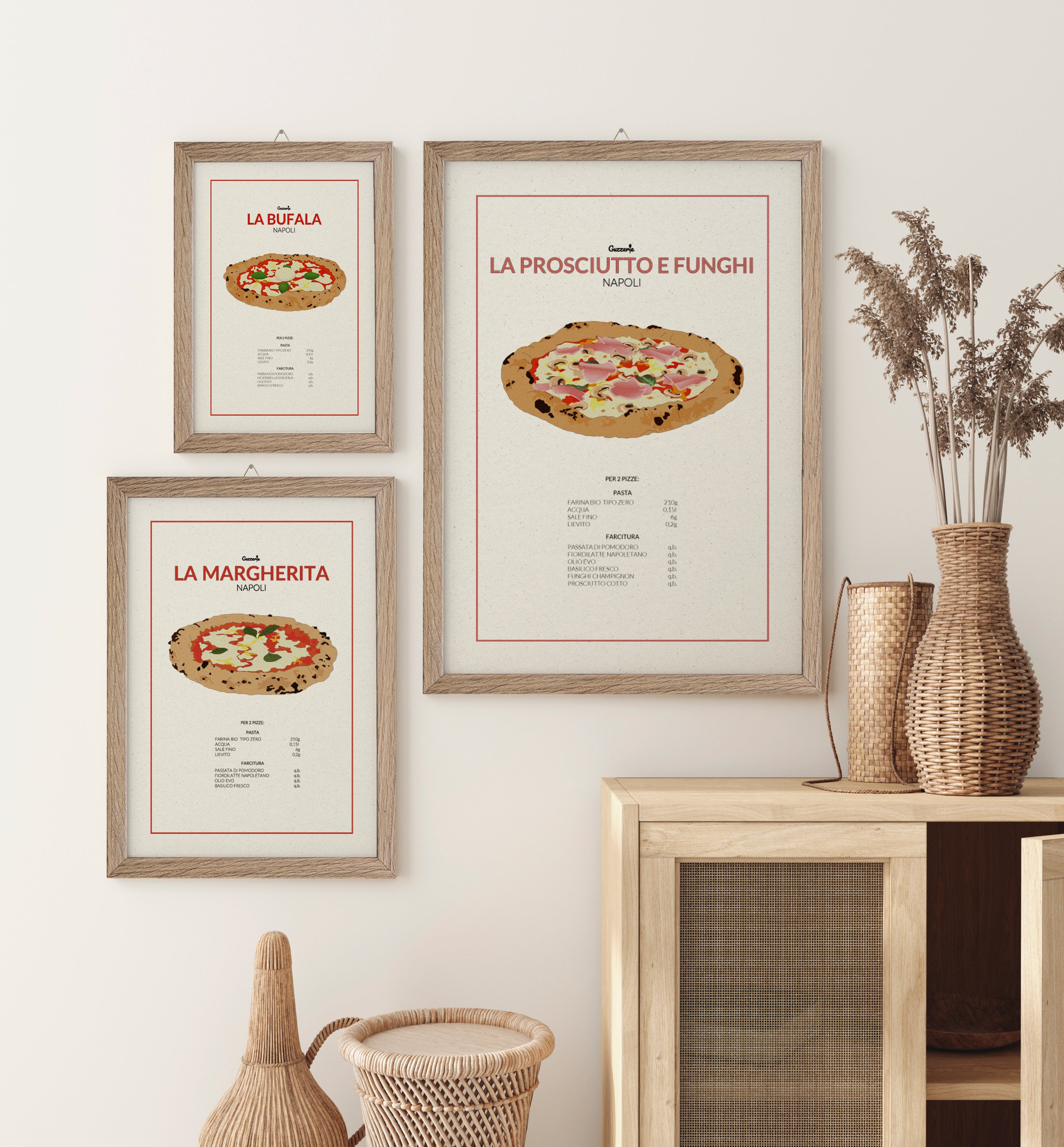Poster of the pizza Prosciutto E Funghi | Guzzerie