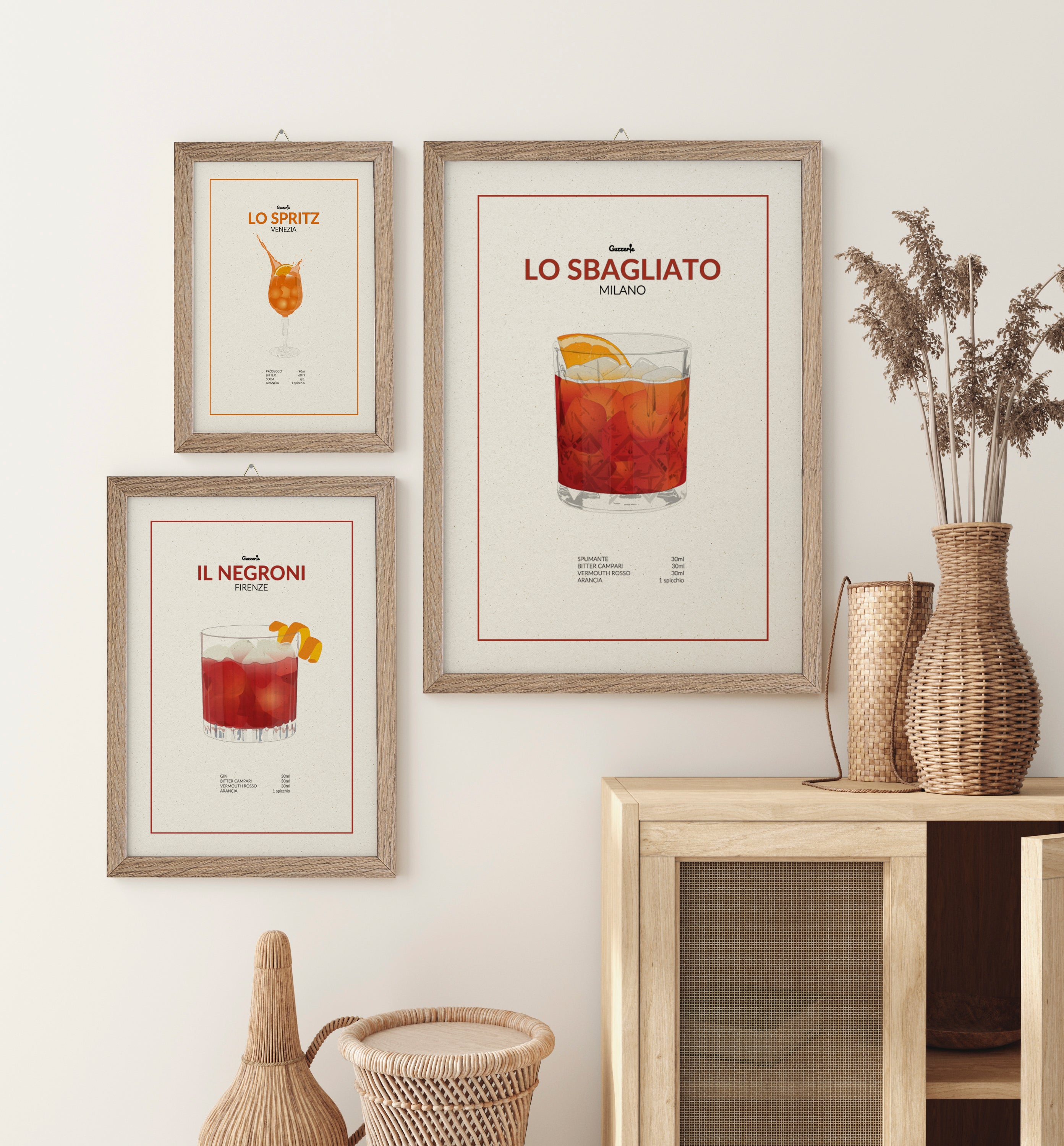 Poster of the Negroni Sbagliato cocktail | Guzzerie