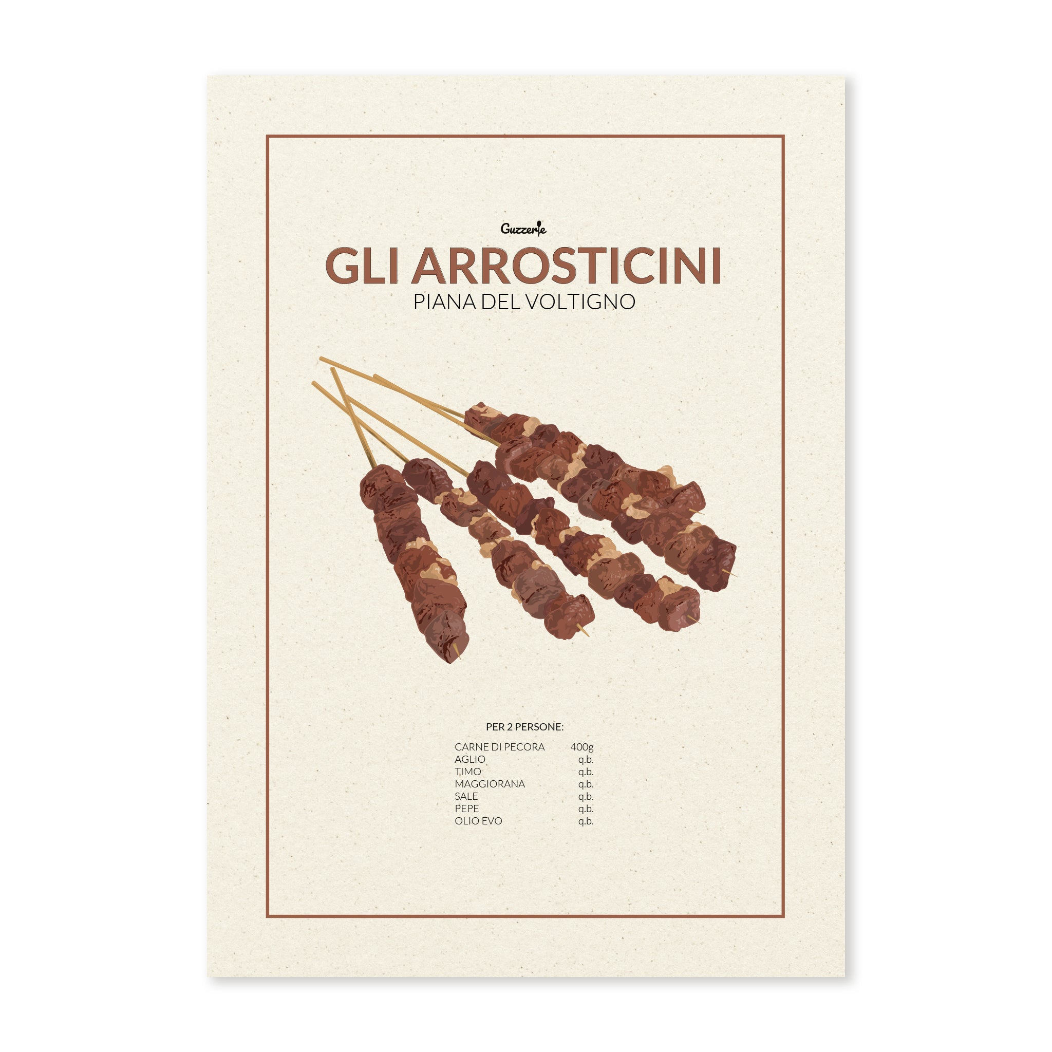 Iconic Poster of Arrosticini | Guzzerie