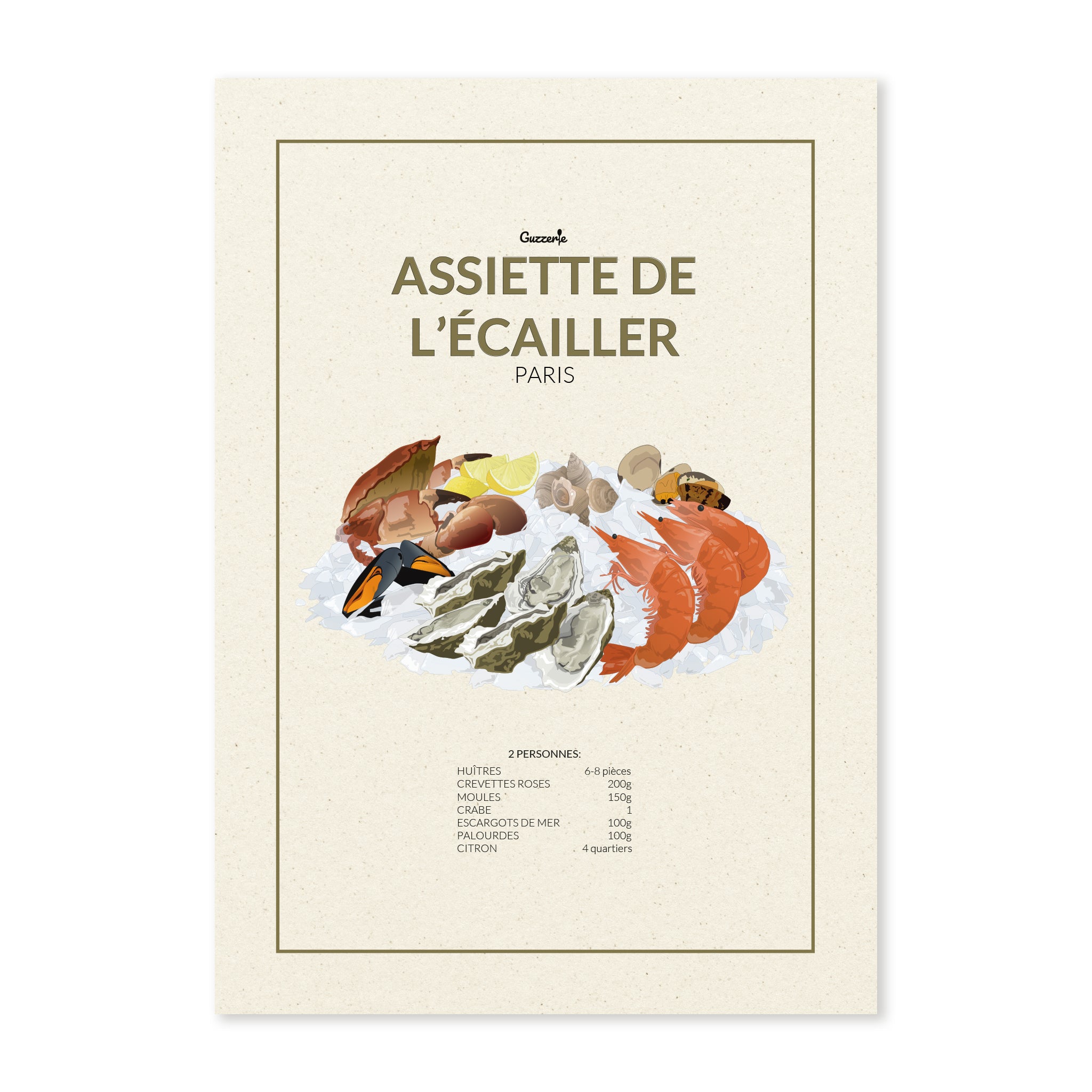 Iconic Poster of Assiette De L'Ecailler | Guzzerie