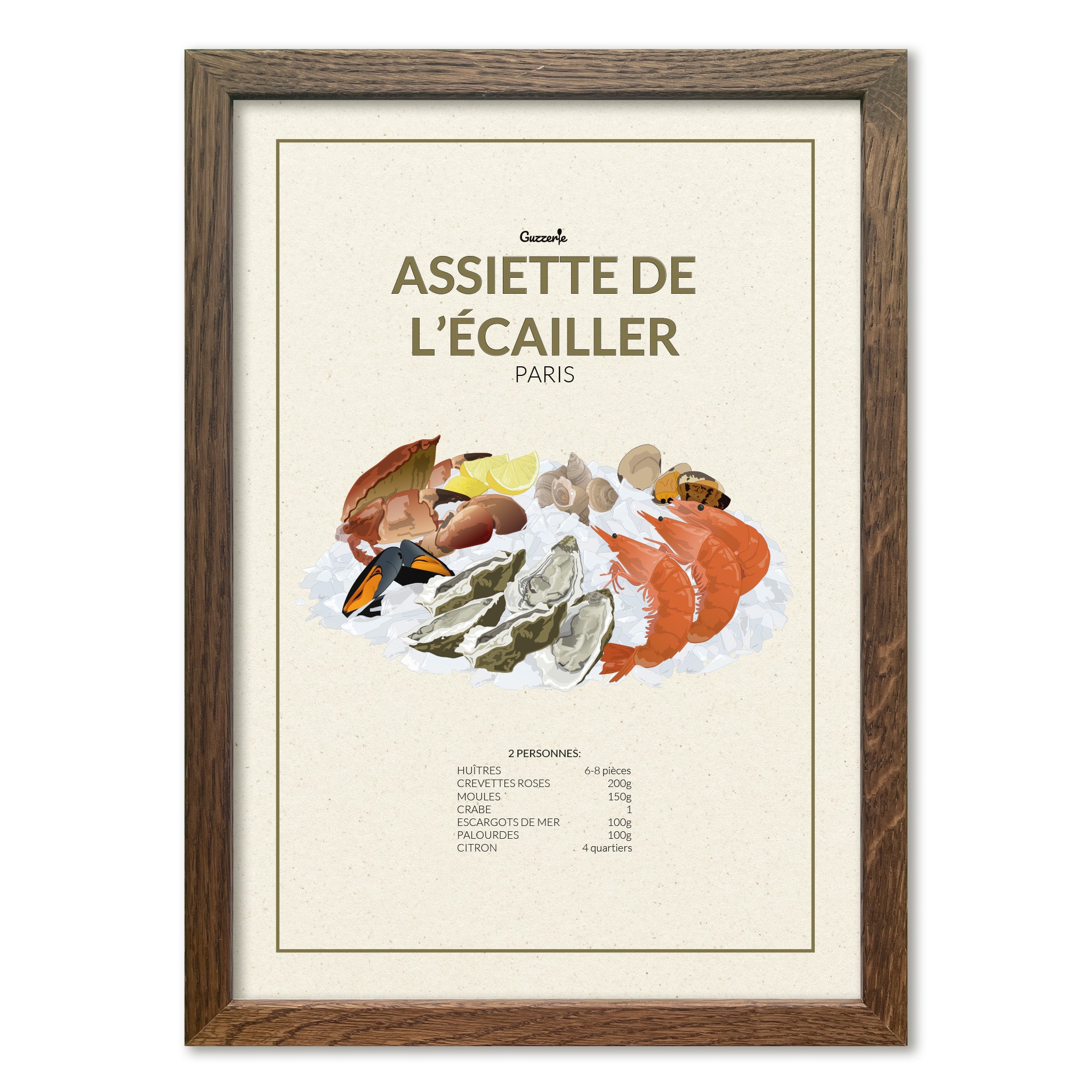 Iconic Poster of Assiette De L'Ecailler | Guzzerie