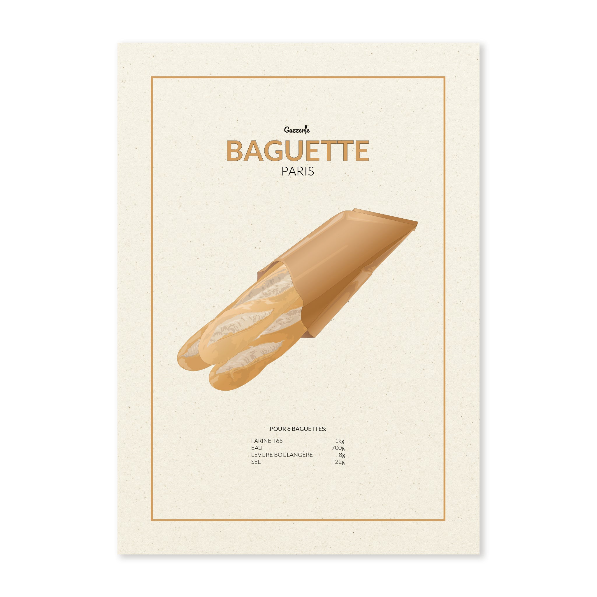 Iconic Poster of Baguette | Guzzerie