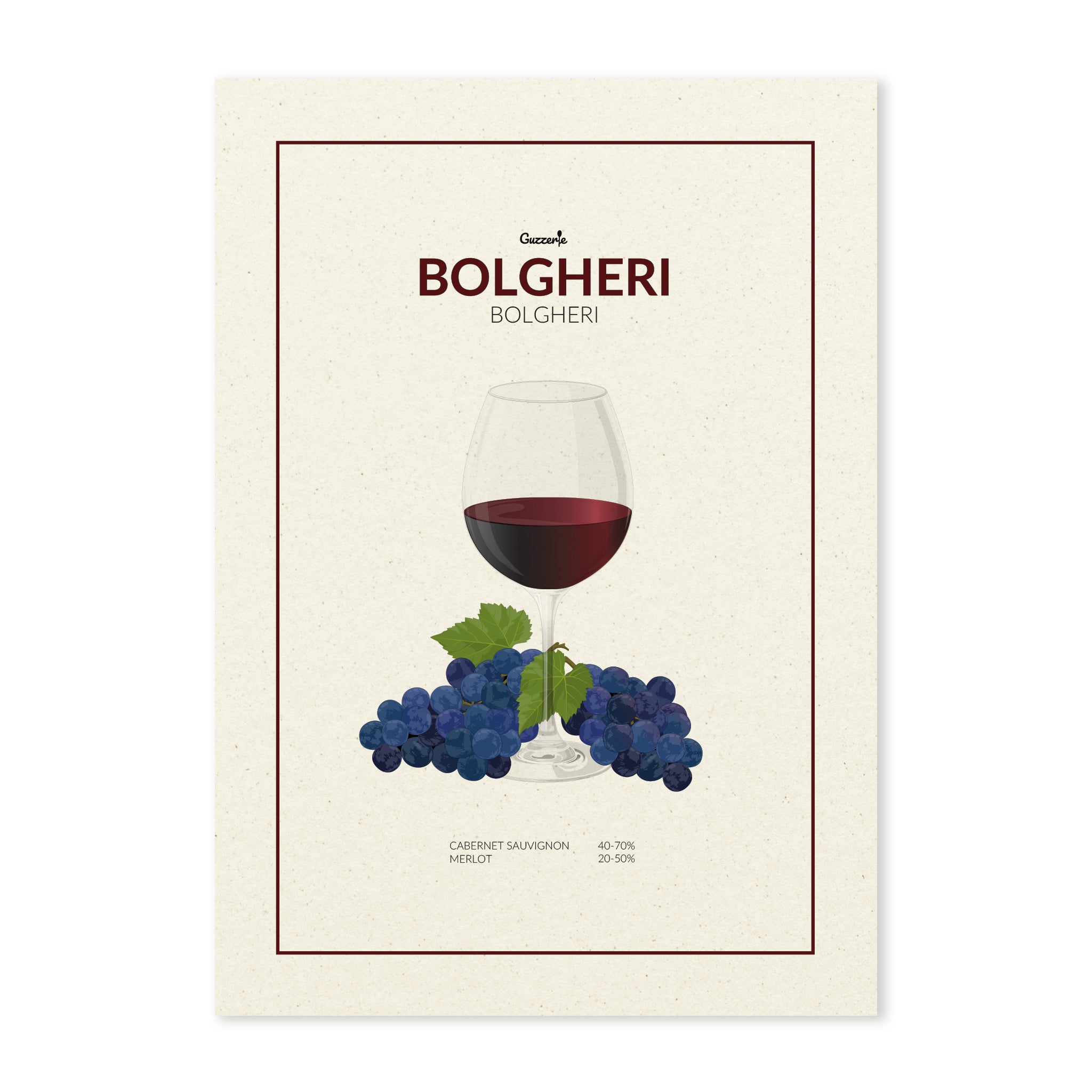 Iconic Poster Of Bolgheri | Guzzerie