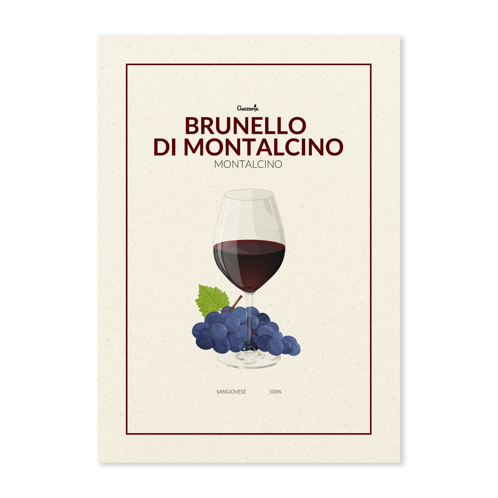 Iconic Poster Of Brunello Di Montalcino | Guzzerie