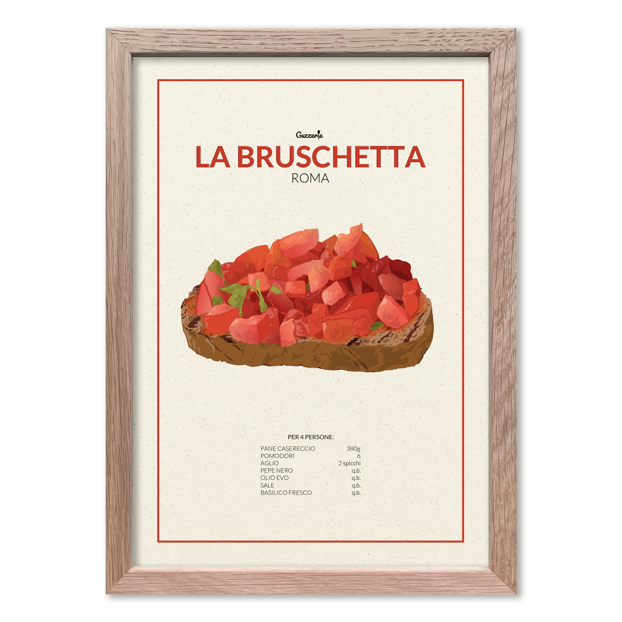 Iconic Poster of Bruschetta | Guzzerie