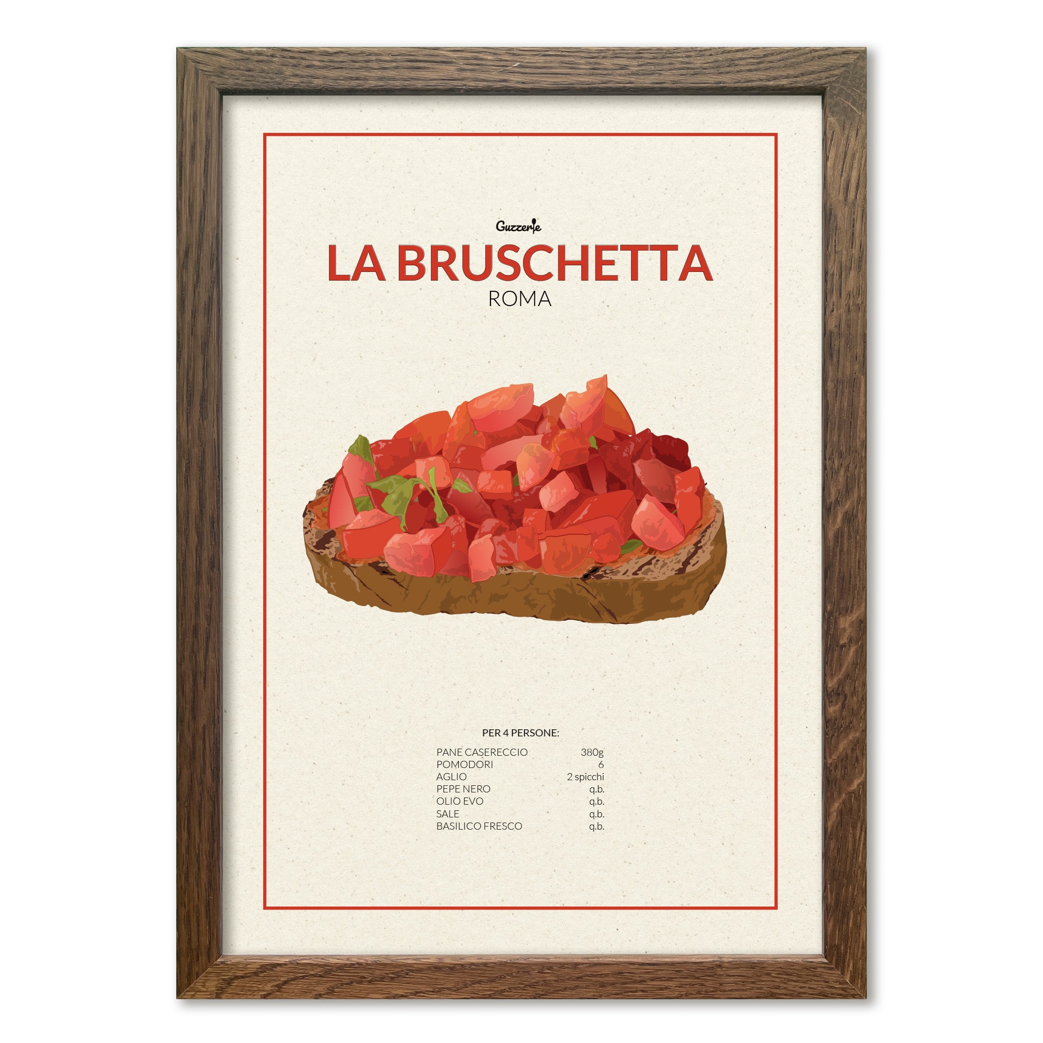 Iconic Poster of Bruschetta | Guzzerie