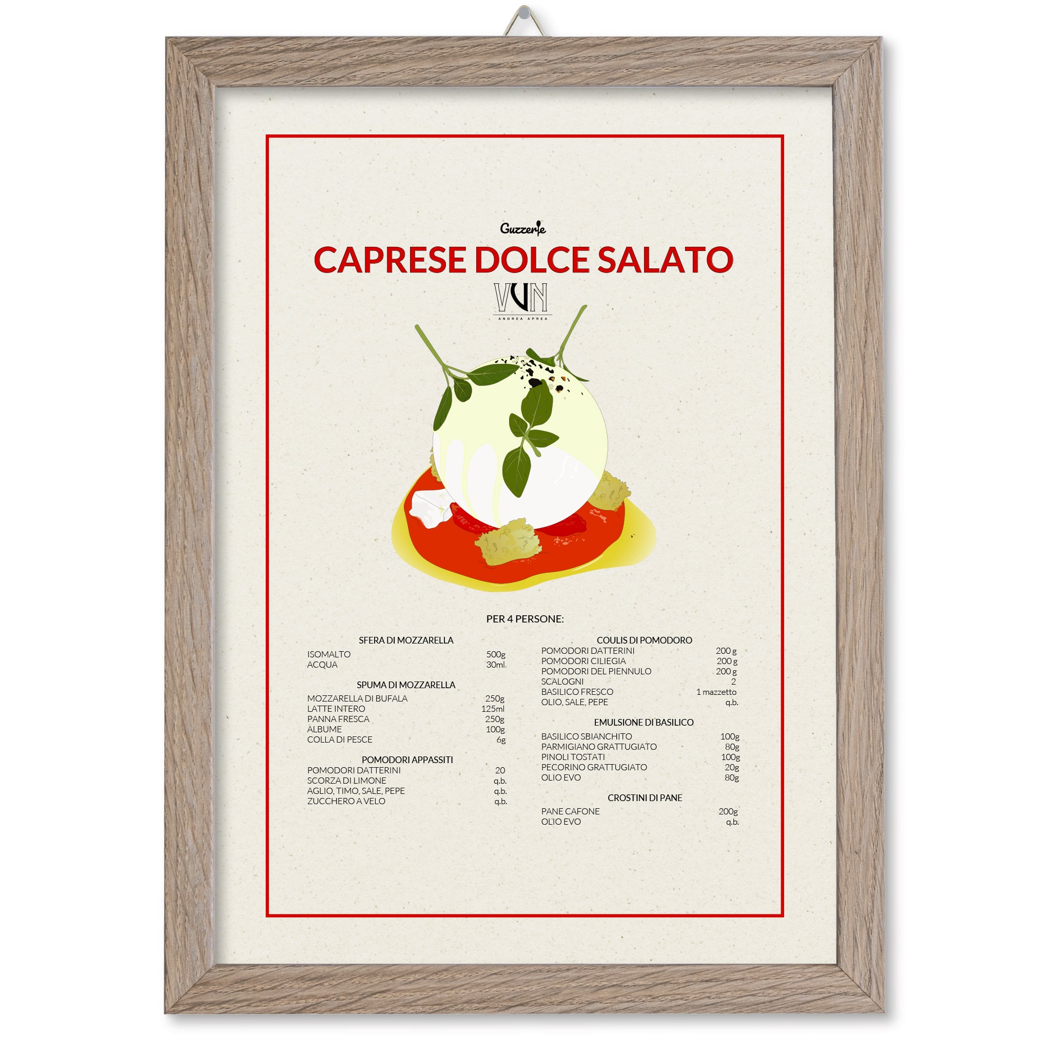 Poster della caprese dolce salato di Andrea Aprea