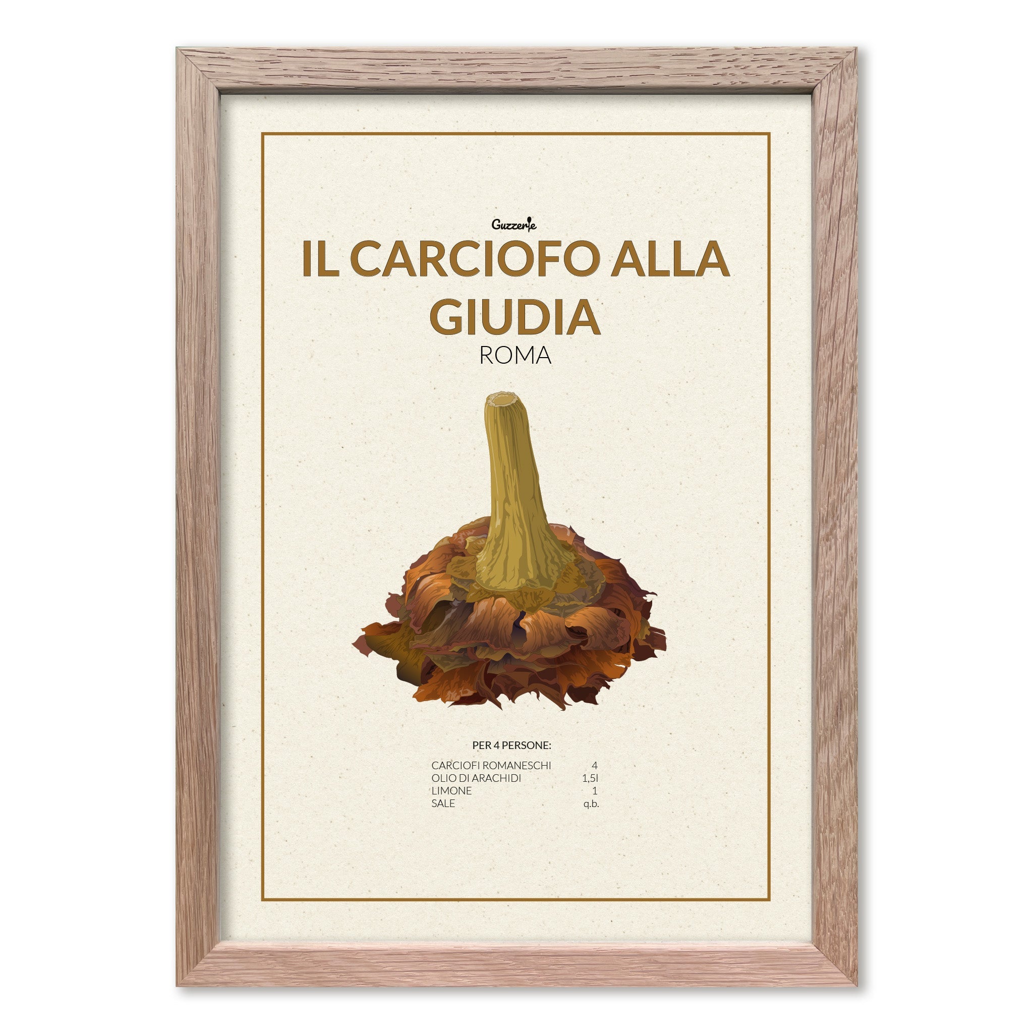 Iconic Poster of Carciofo alla Giudia | Guzzerie