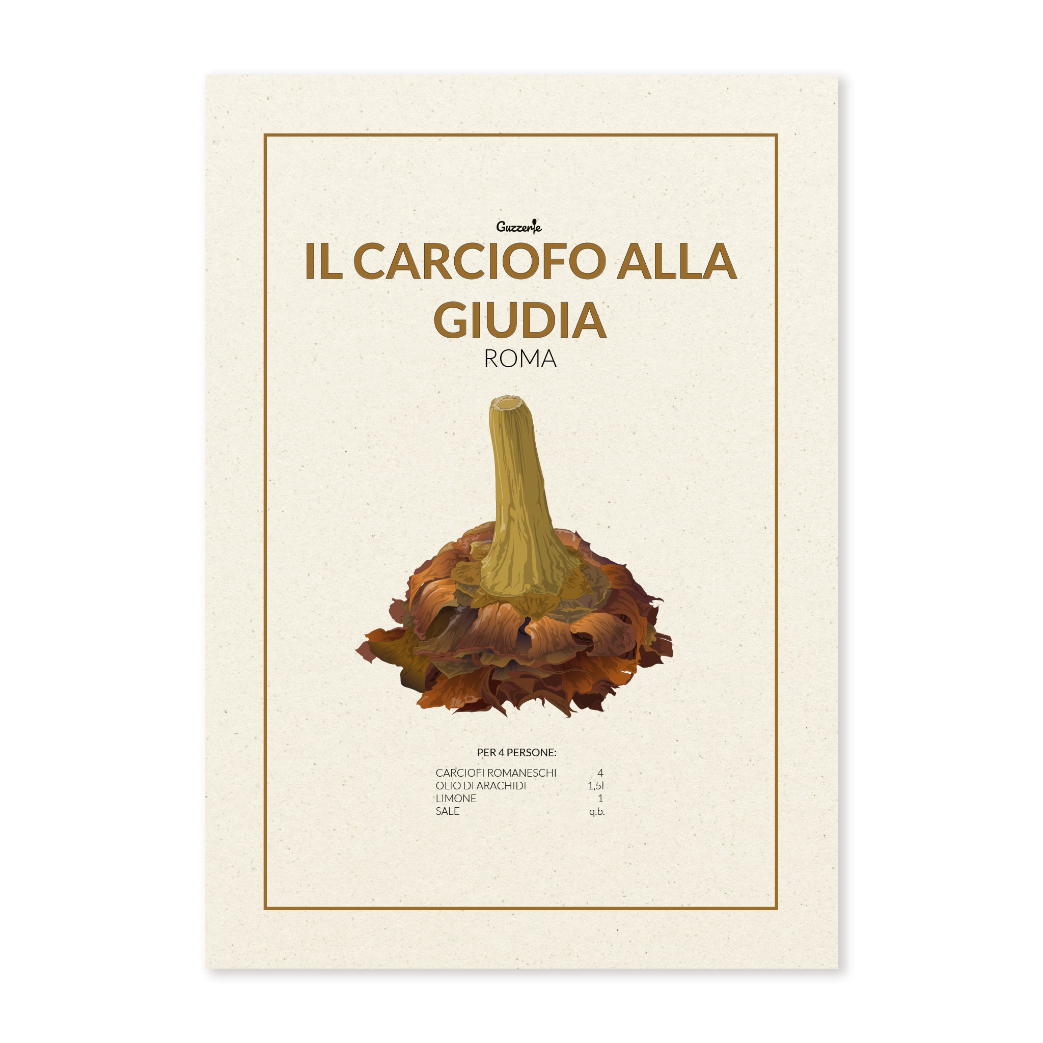 Iconic Poster of Carciofo alla Giudia | Guzzerie