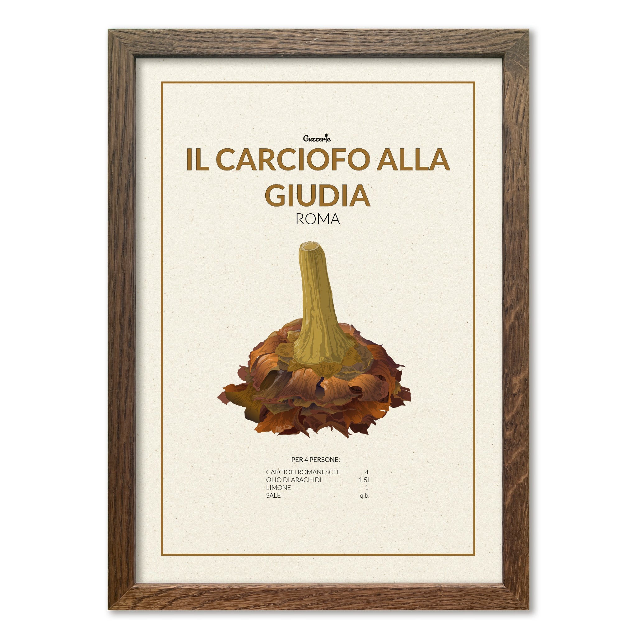 Iconic Poster of Carciofo alla Giudia | Guzzerie