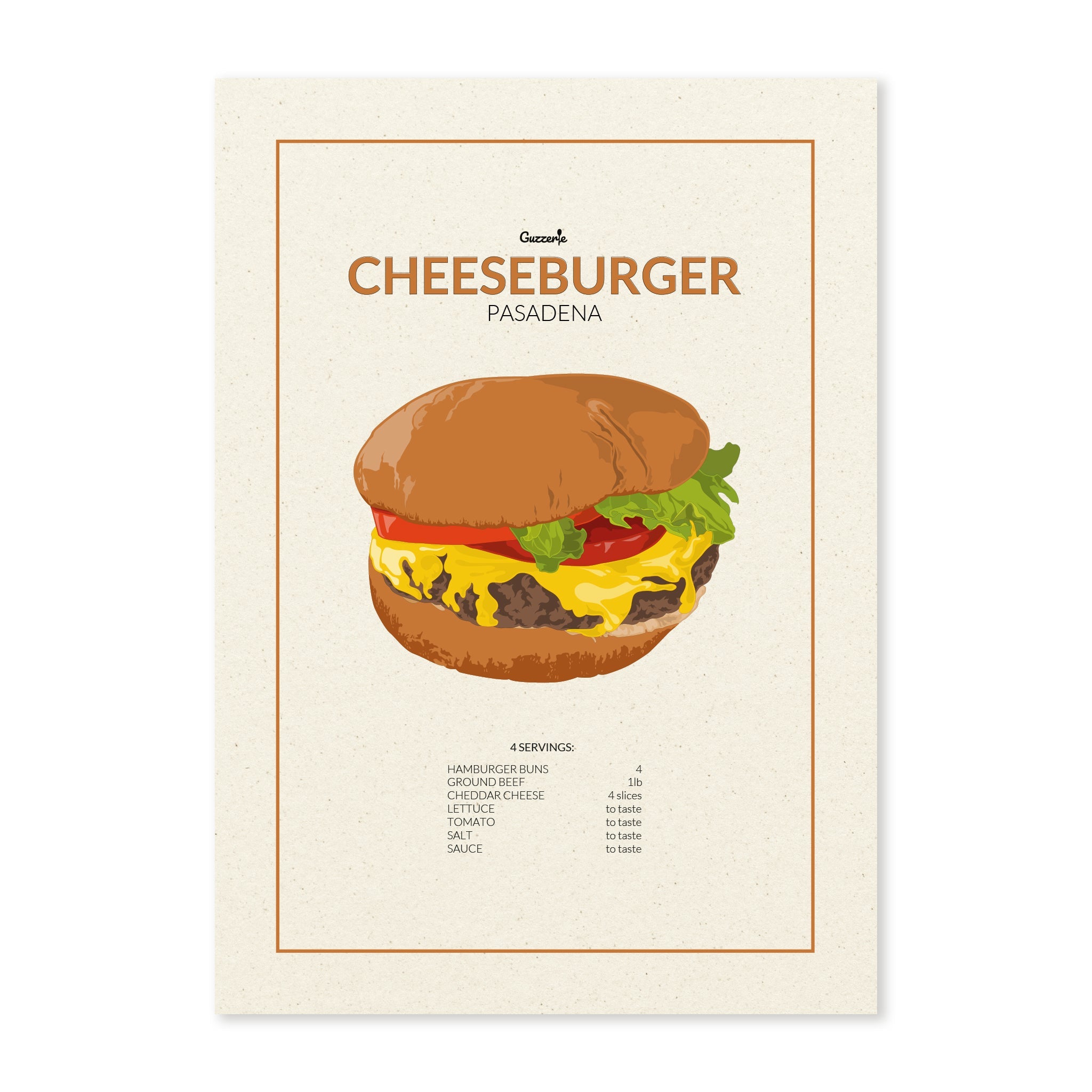 Iconic Poster of Cheeseburger | Guzzerie