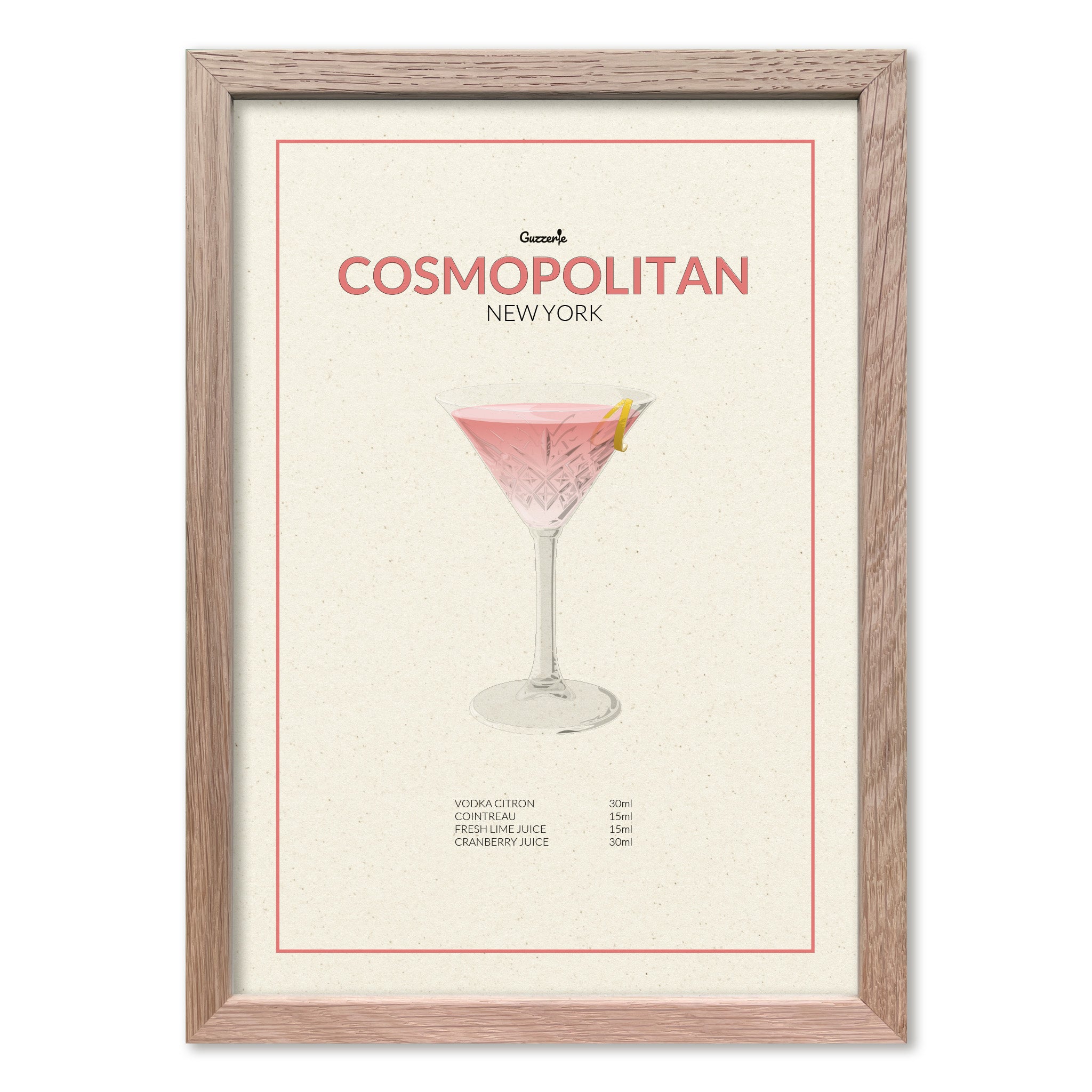 Iconic Poster of Cosmopolitan Cocktail | Guzzerie