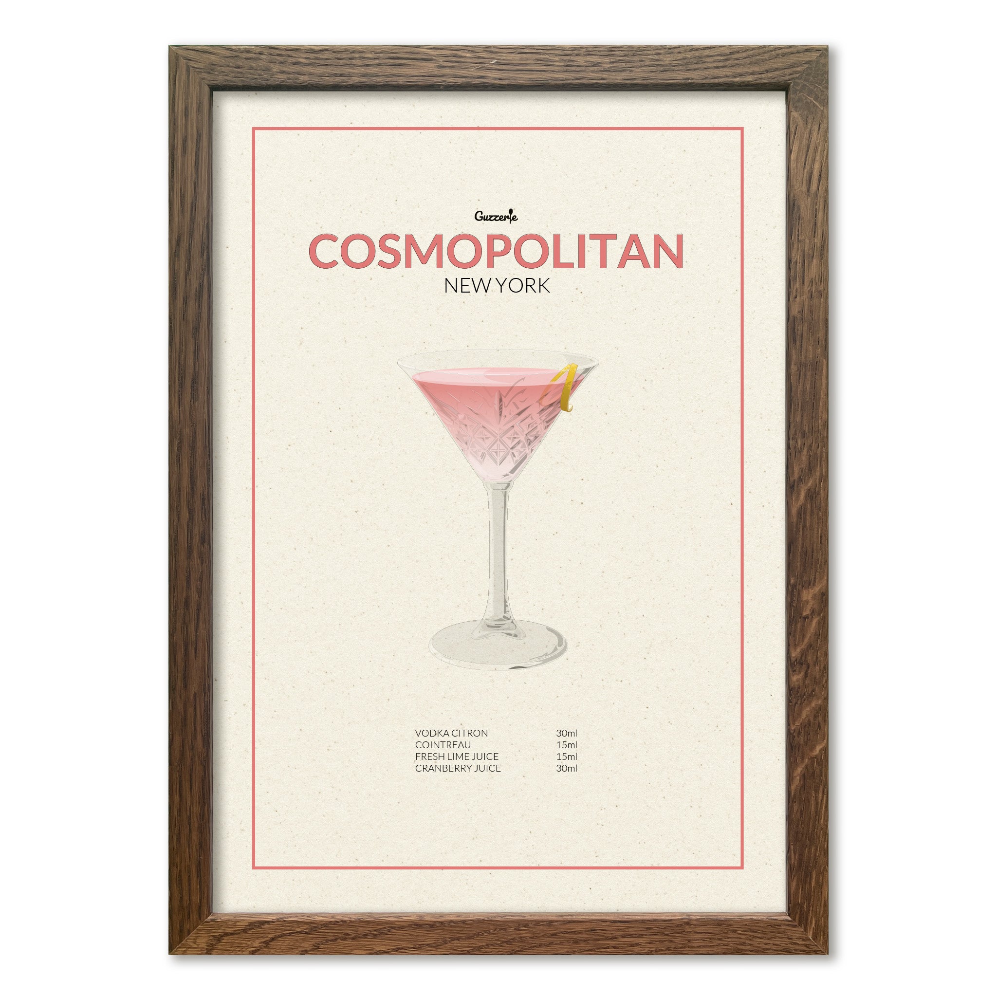 Iconic Poster of Cosmopolitan Cocktail | Guzzerie