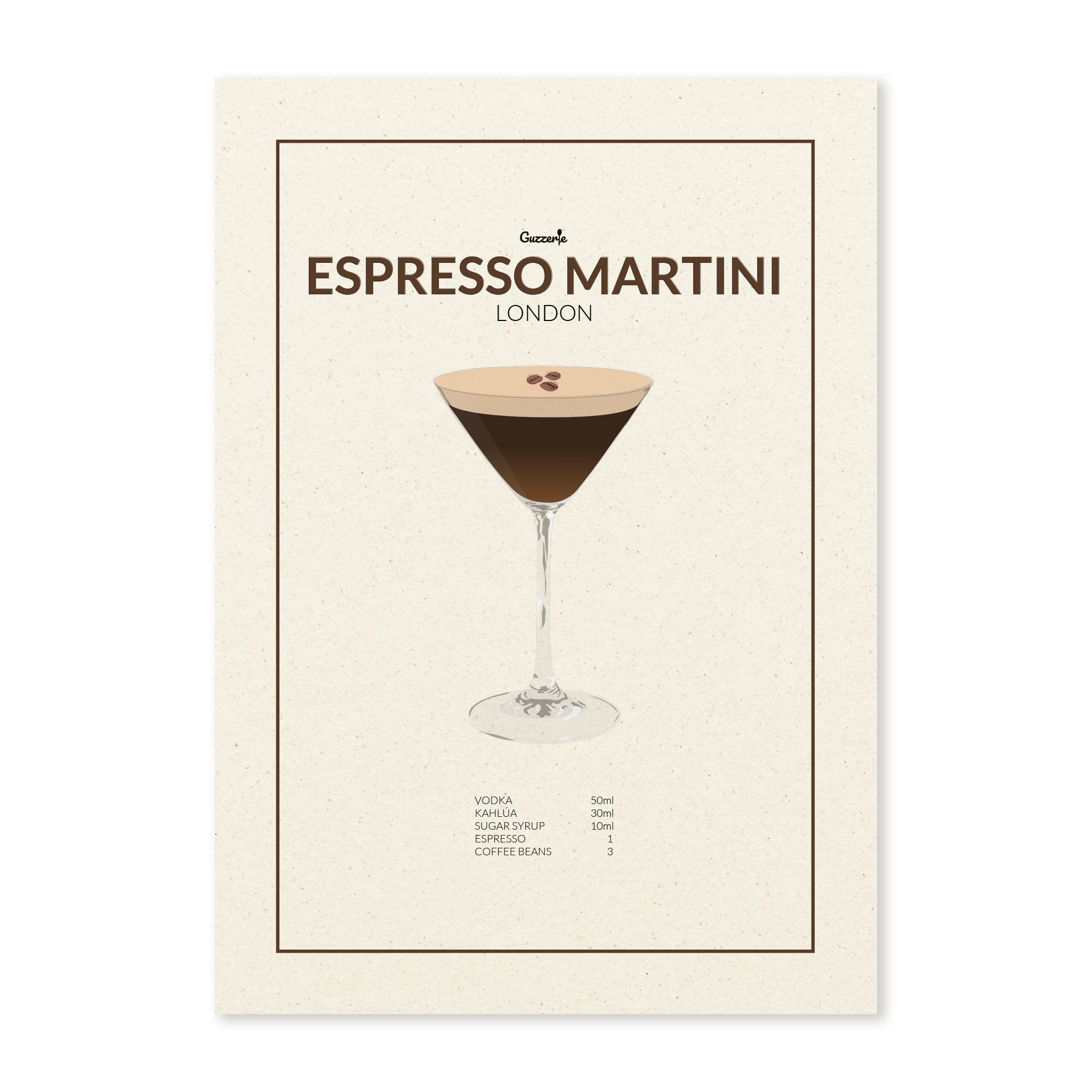 Iconic Poster of Espresso Martini | Guzzerie