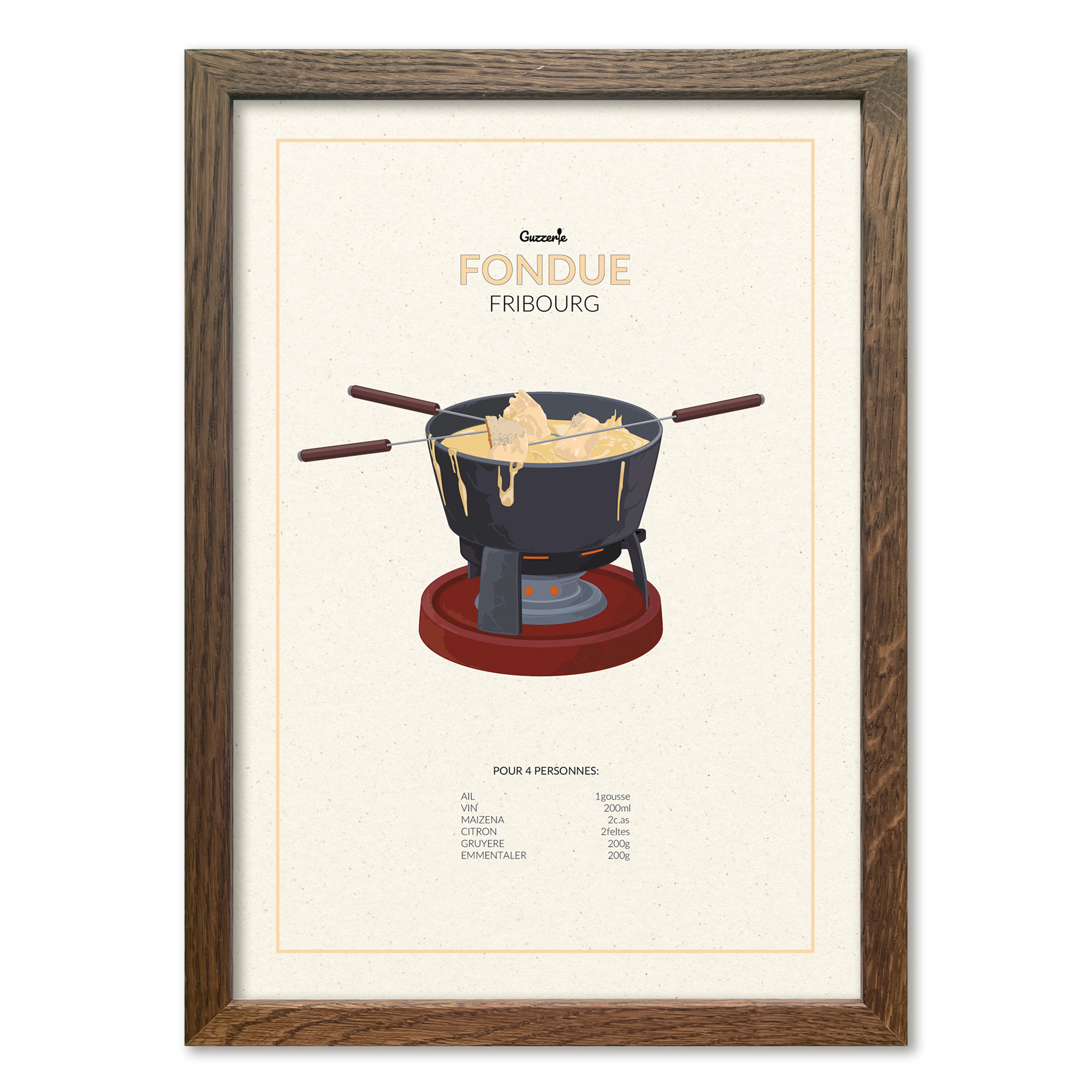 Iconic Poster Of Fondue | Guzzerie